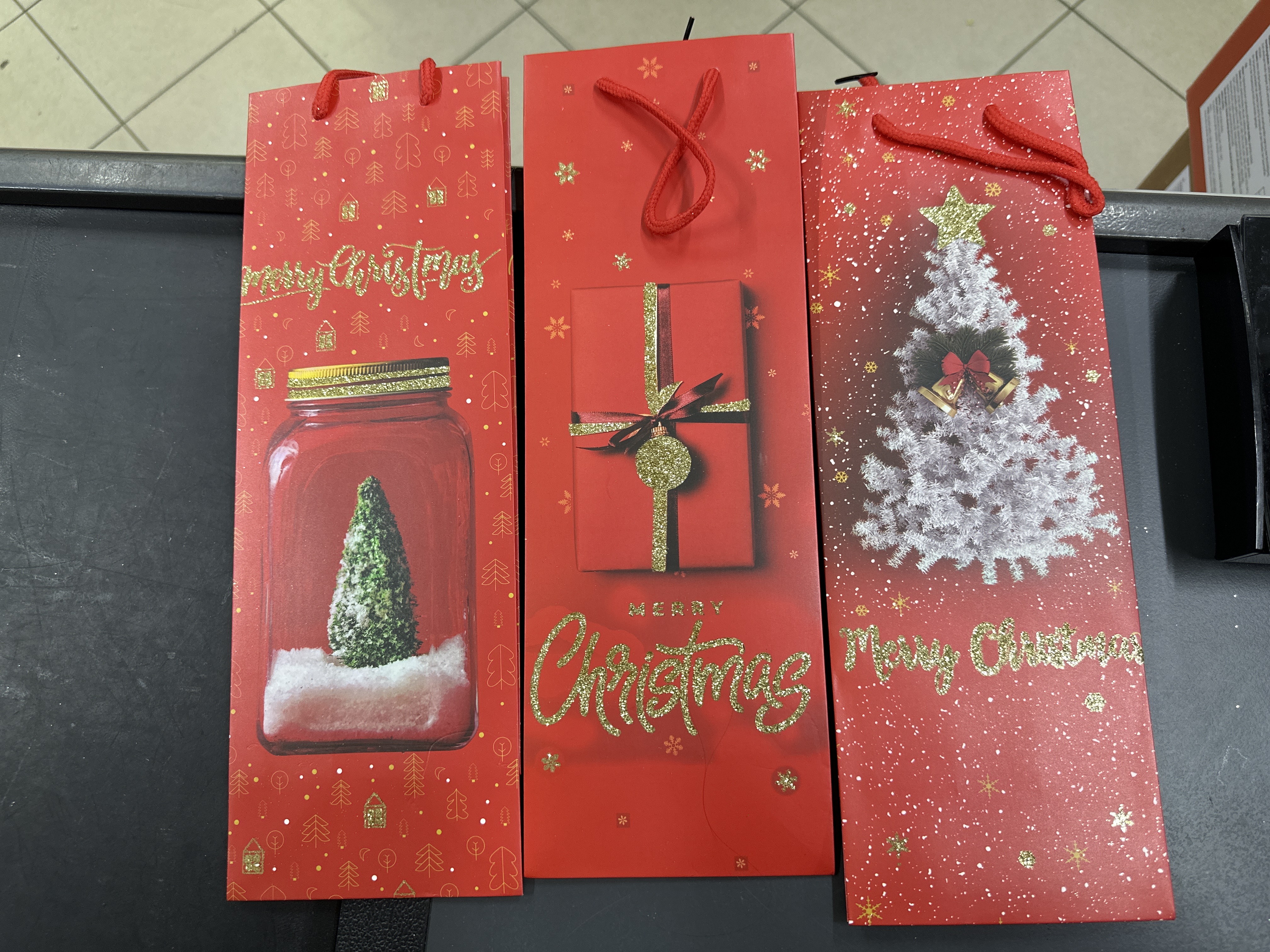 Dárková taška na víno vánoční /1ks