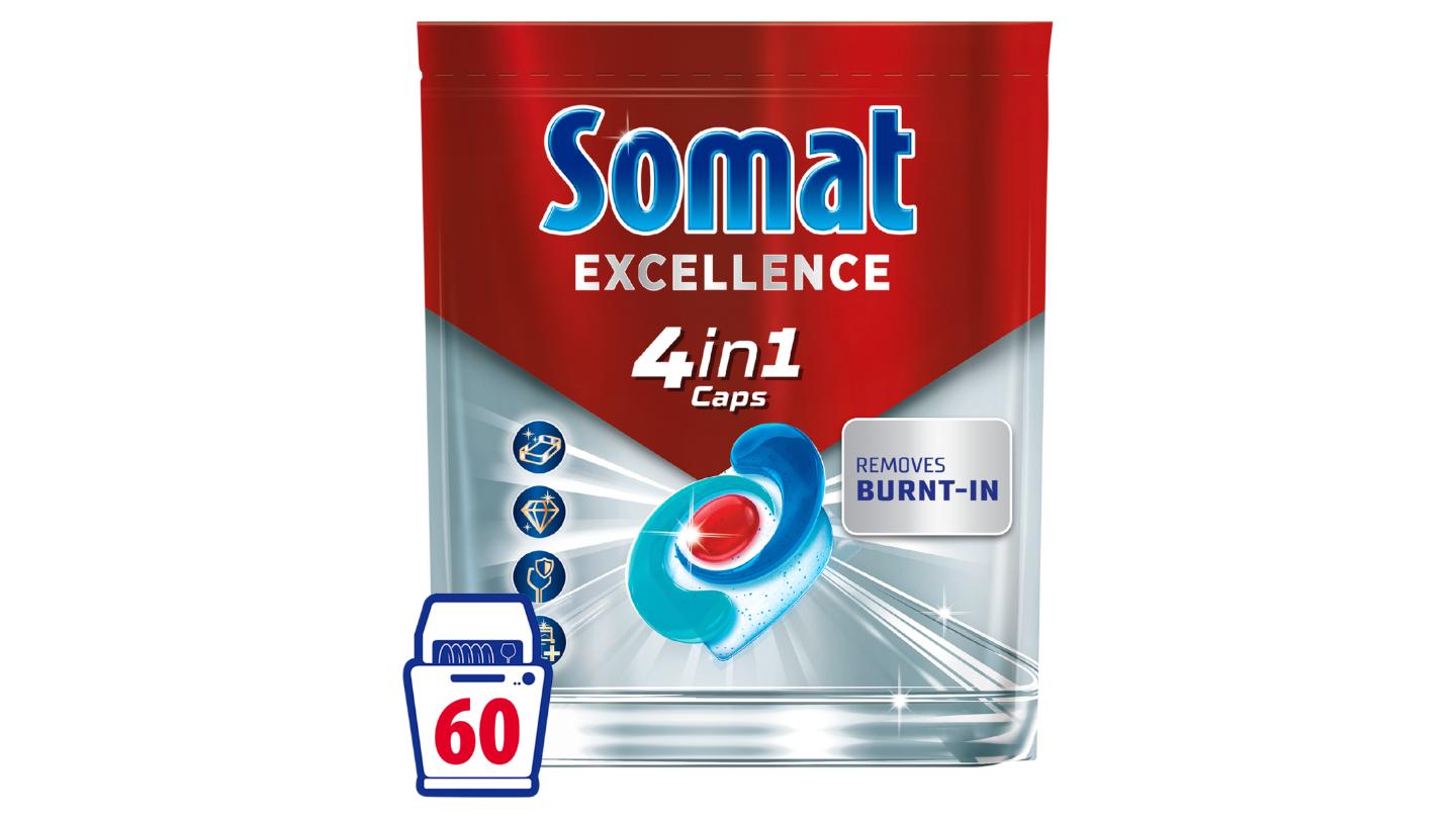 Somat Excellence 4in1 kapsle do automatické myčky na nádobí 60 ks 1140g