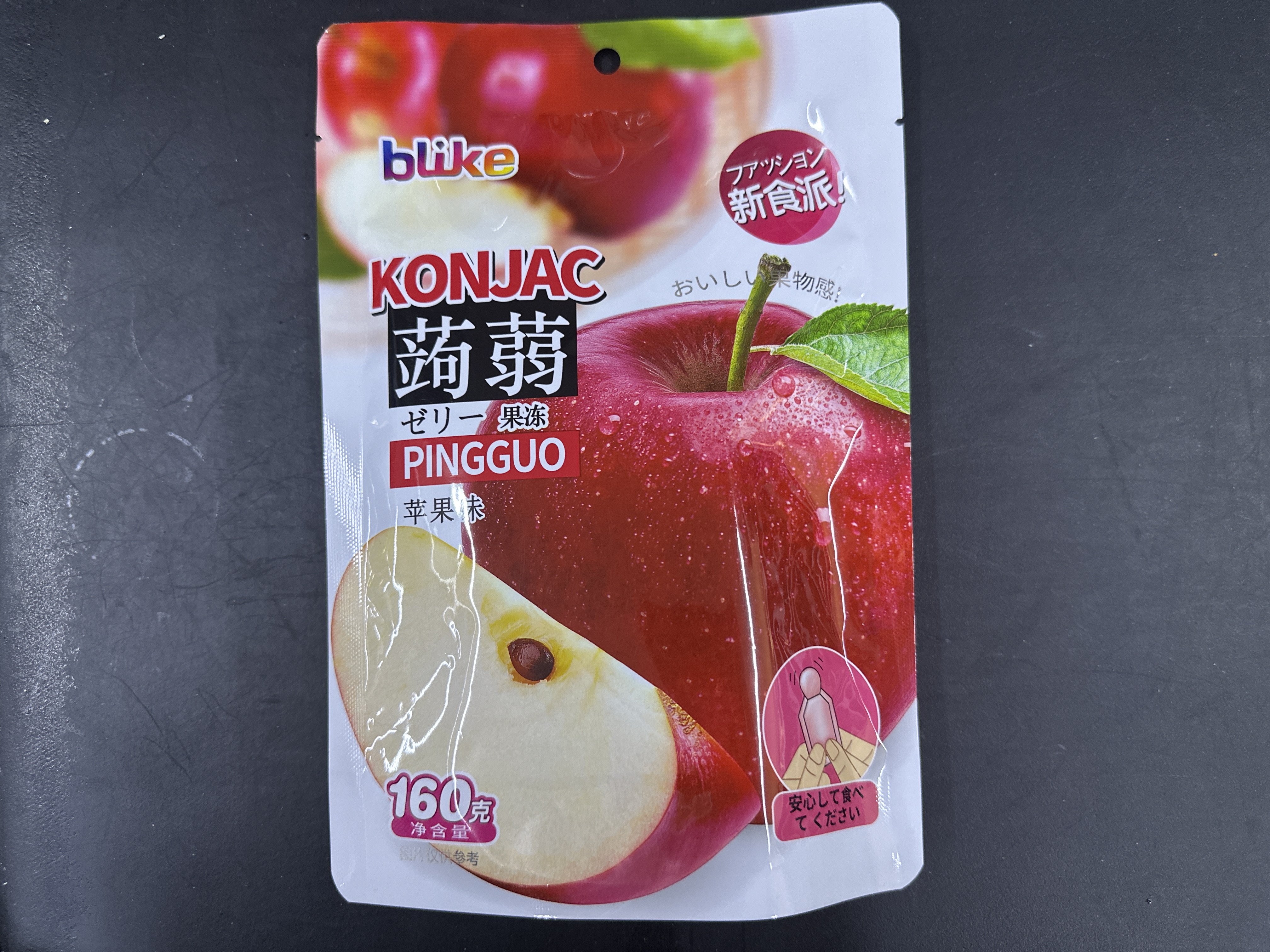 Blike Konjac želé s červeném  jablkem příchutí 160 g