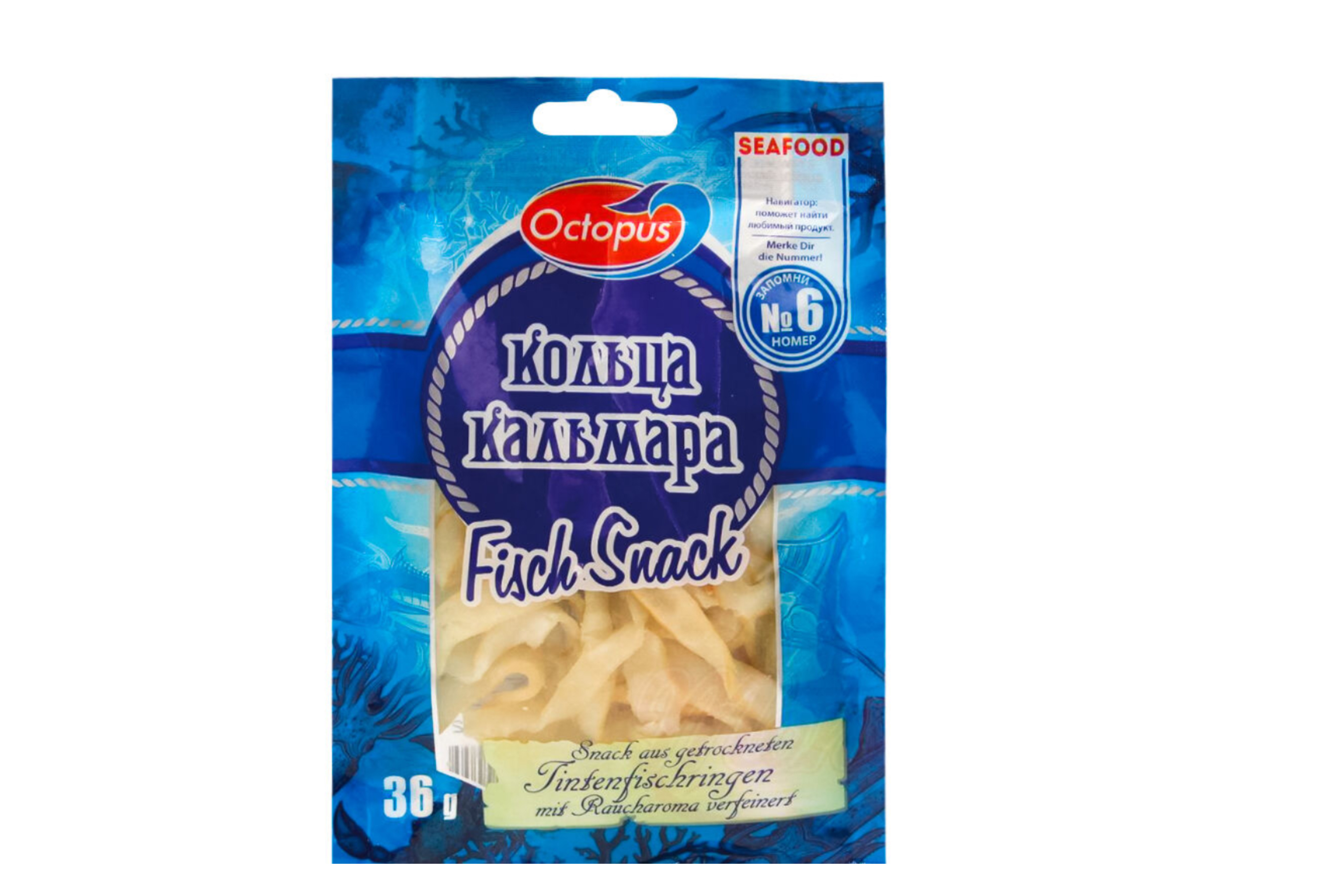 Octopus Snack ze sušené chobotnice s kouřovým aroma 36 g