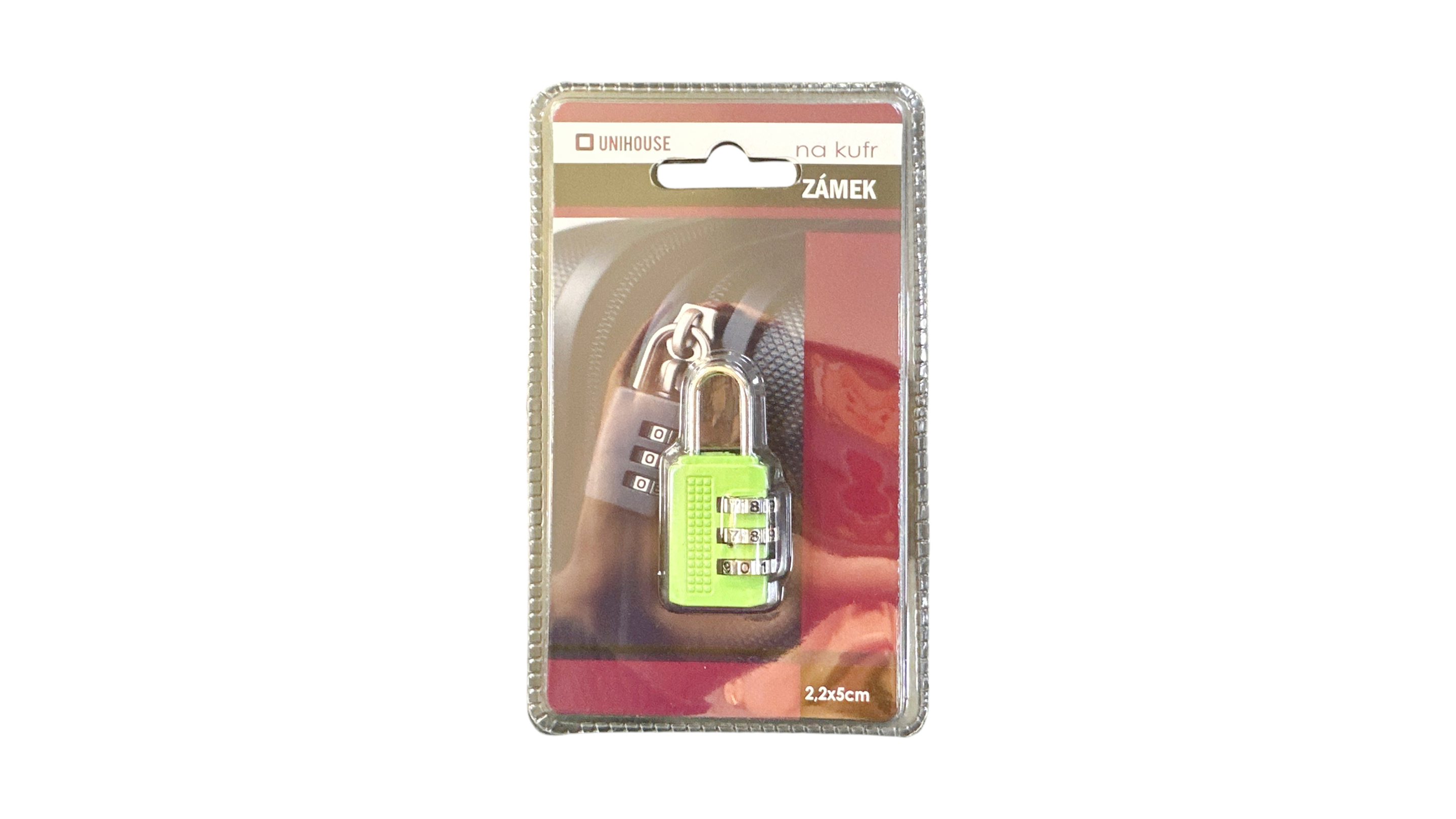 Unihouse zámek na kufr 2,2x5cm 1ks