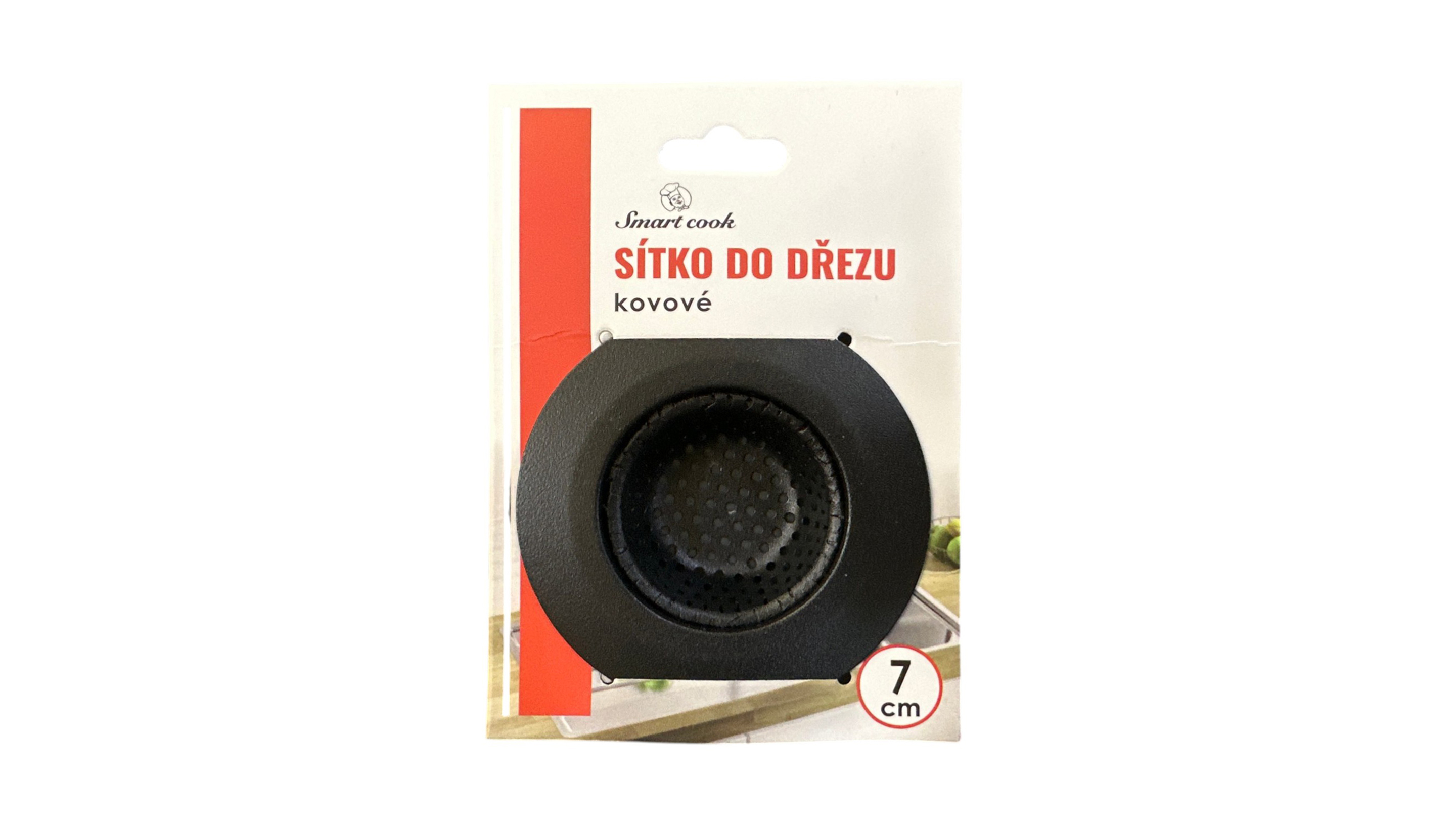 Smartcook Sítko do dřezu kovové černé 7cm 1ks