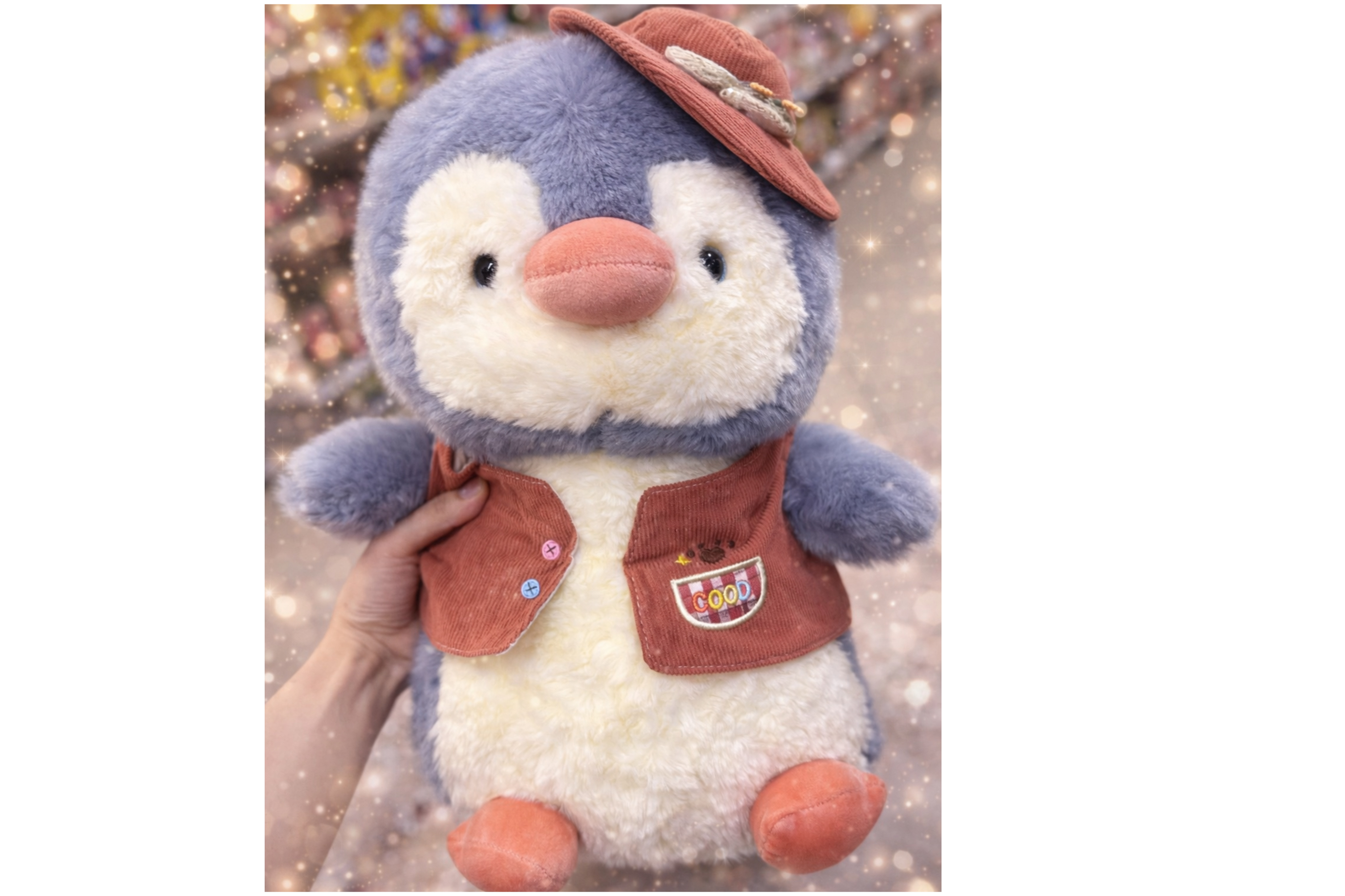 Roztomilý plyšový tučňák v oblečku 🐧❤️45cm /1ks