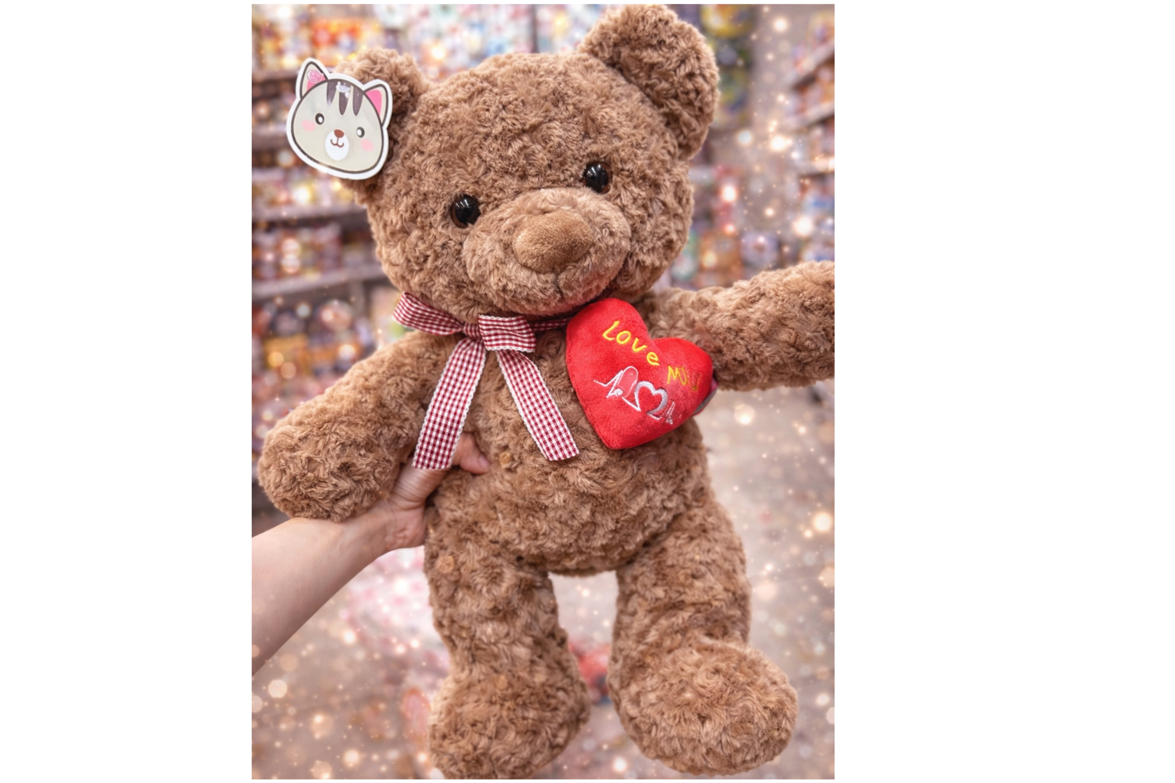🧸 Plyšový medvídek se srdíčkem – ideální dárek z lásky ❤️hnědý 40cm /1ks