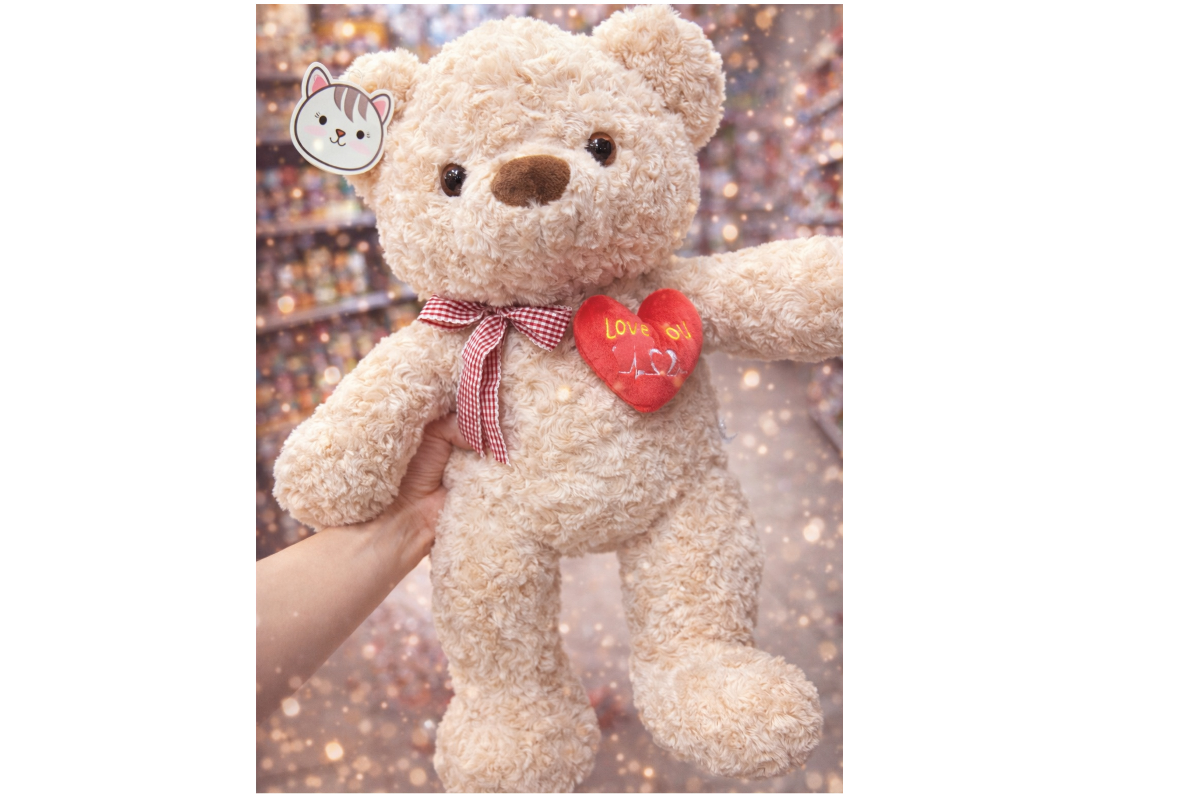 🧸 Plyšový medvídek se srdíčkem – ideální dárek z lásky ❤️Béžový 40cm /1ks