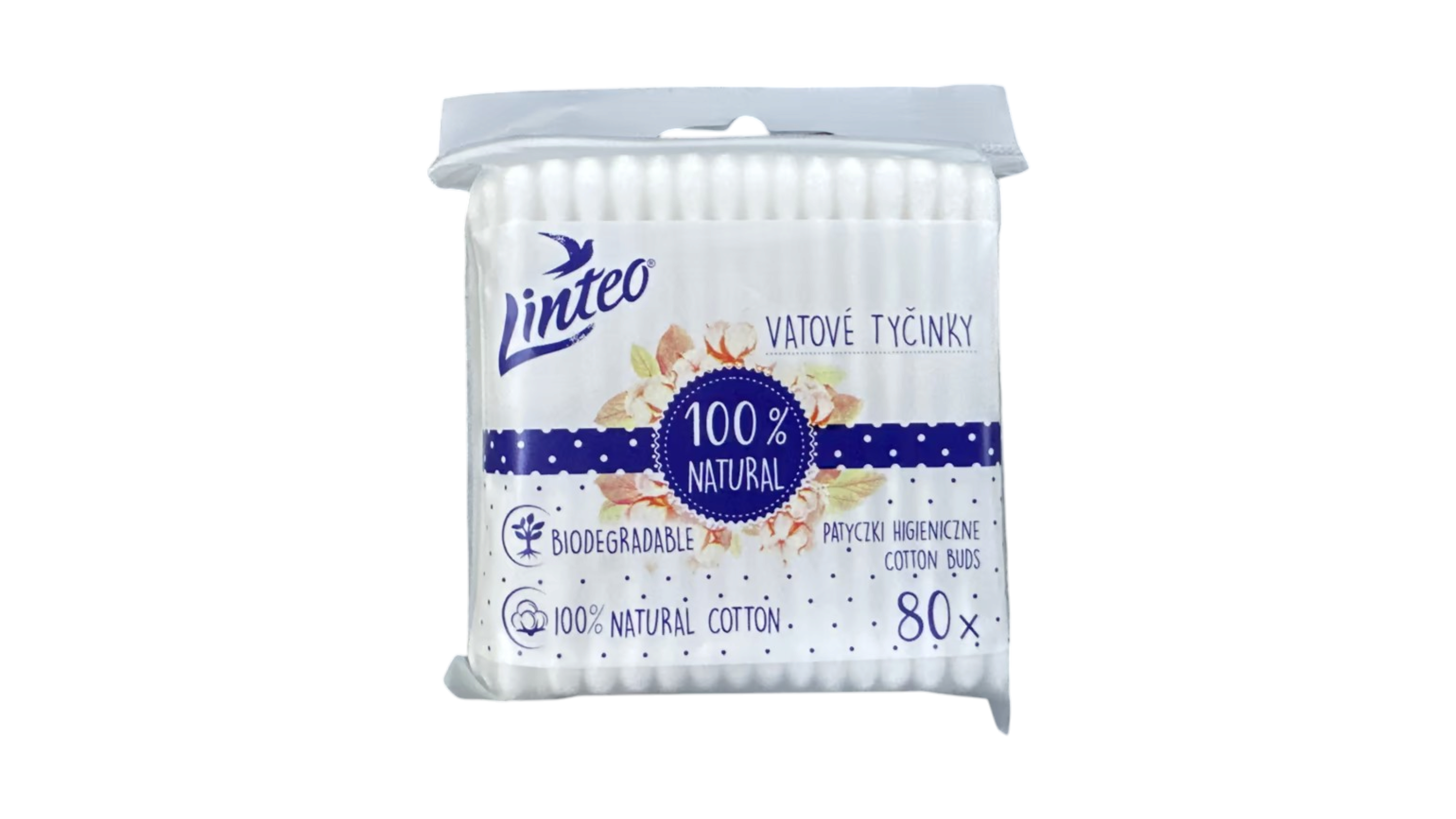Linteo – 80 ks v sáčku vatové tyčinky