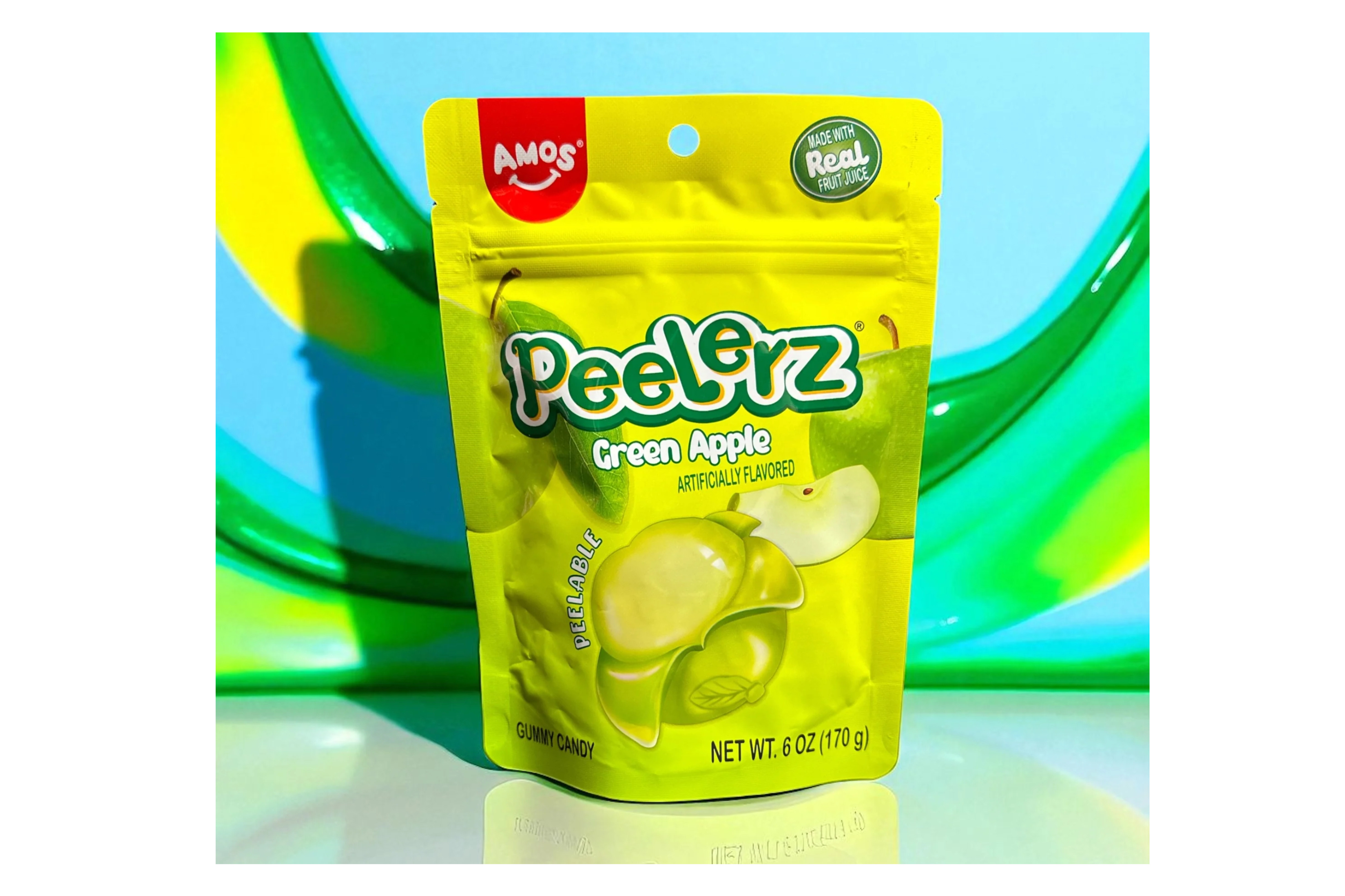 Amos Peelerz Gummy Green Apple  65g