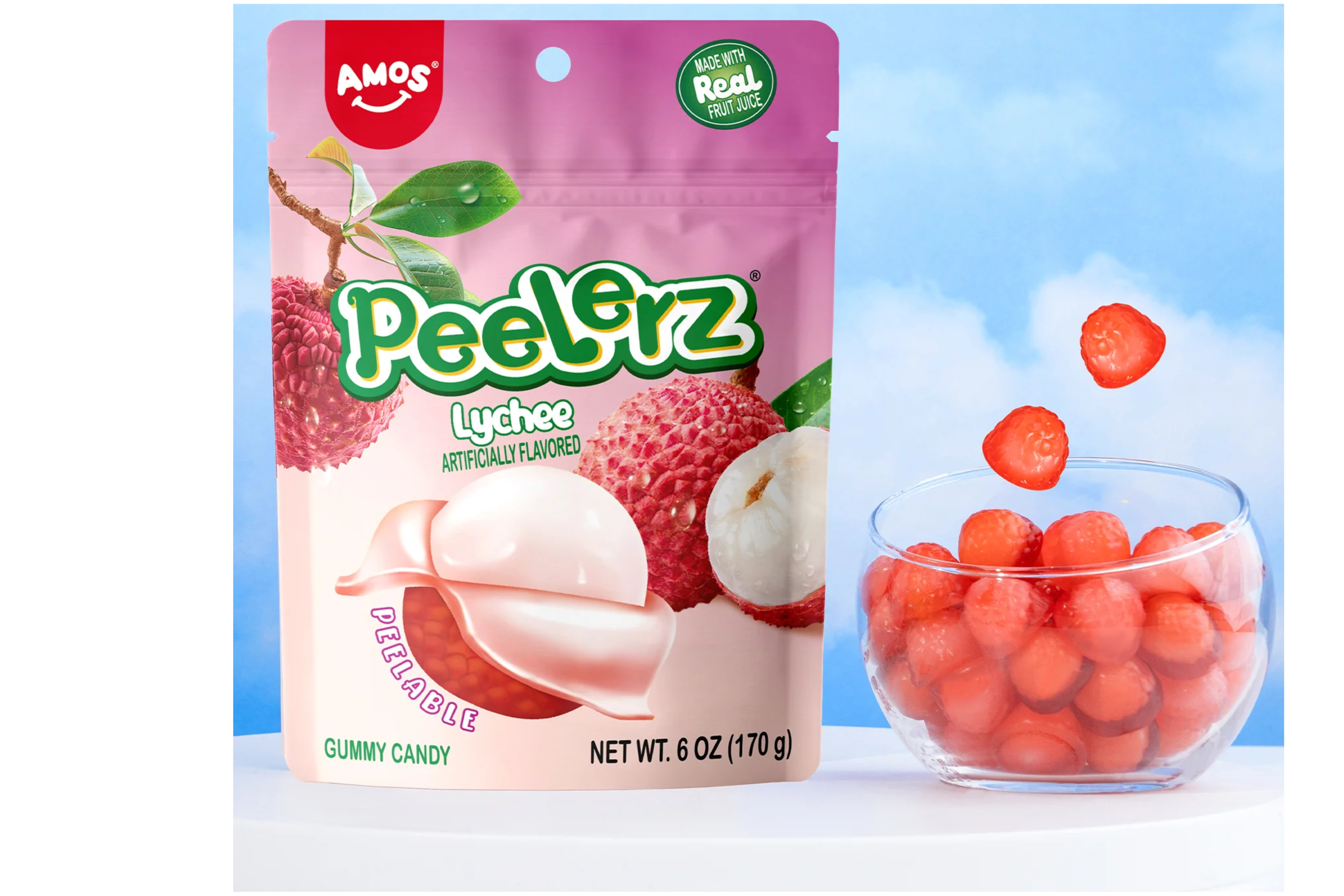 Amos Peelerz Želé s příchutí liči 65g