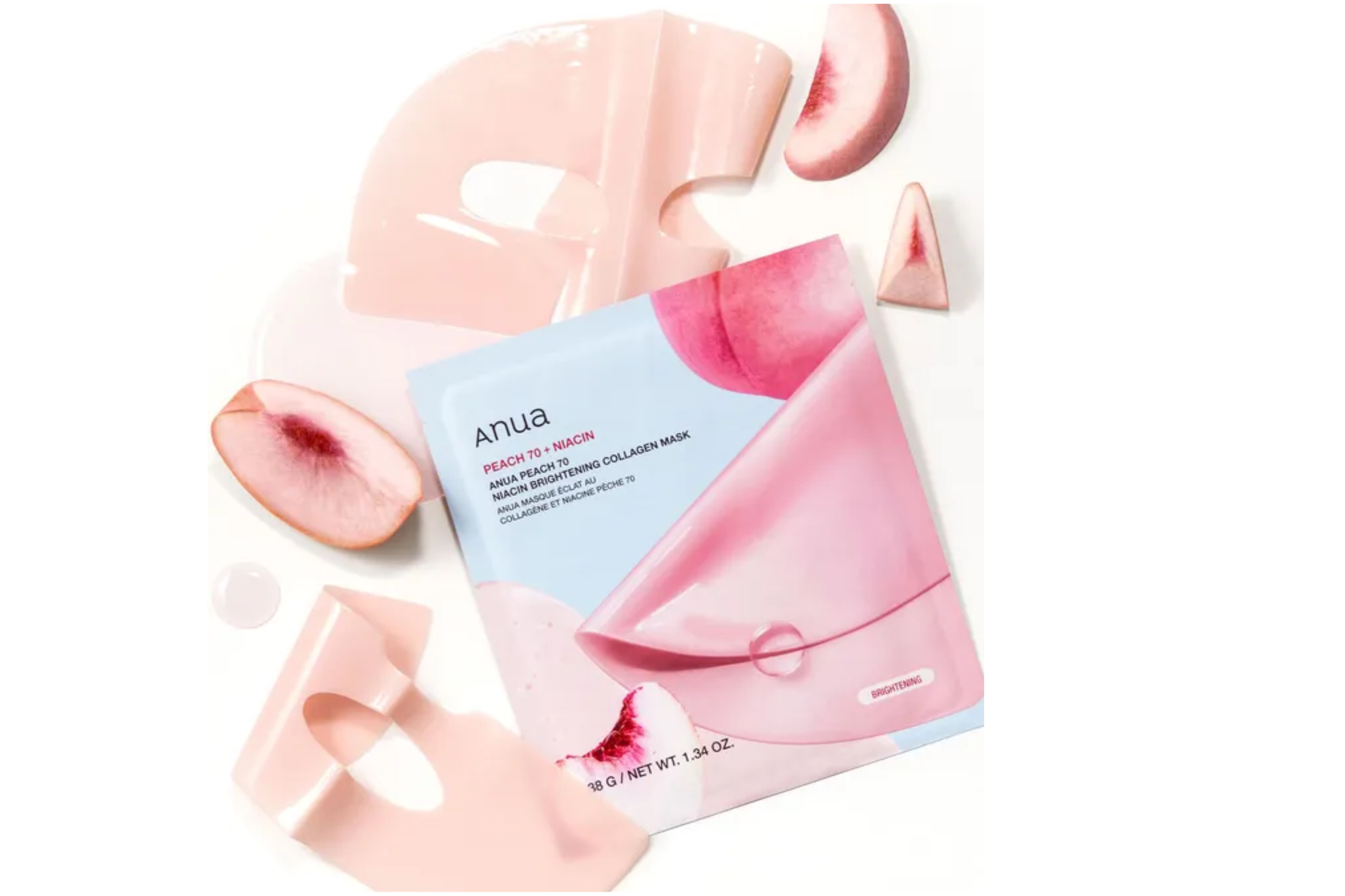 Anua Rozjasňující pleťová maska Peach 70 Niacin 38 g