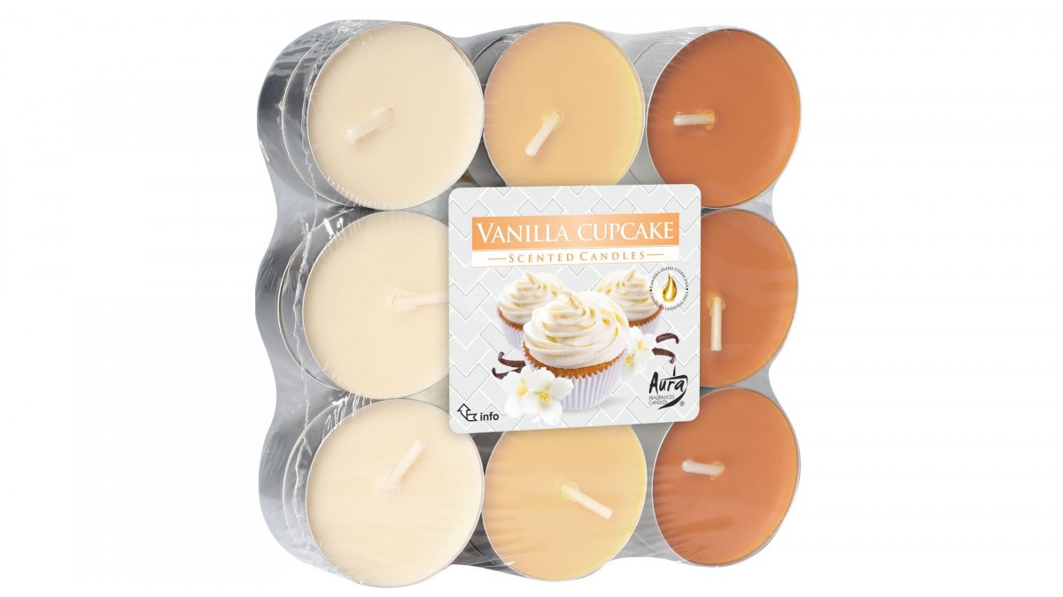 Bispol Svíčka čajová 18ks Vanilla Cupcake