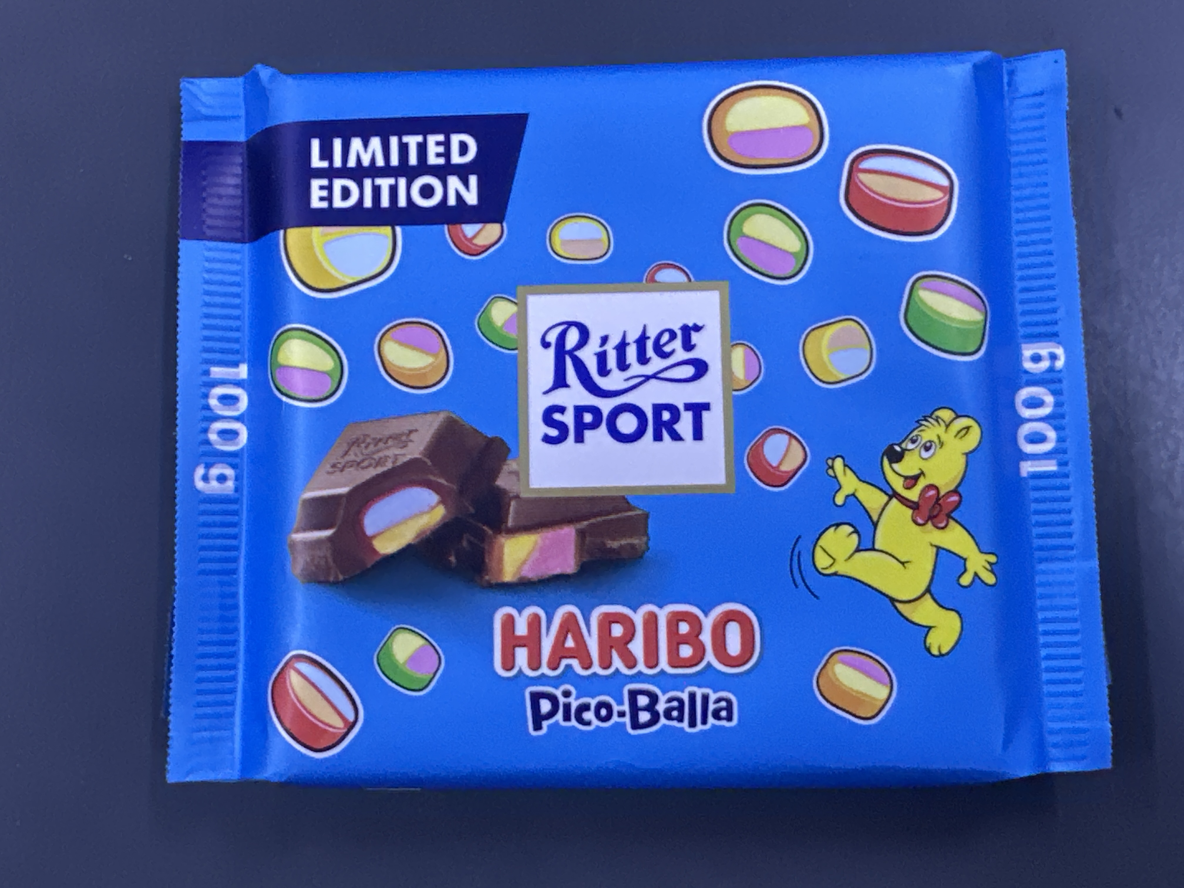 Ritter sport mlečná čokoláda Haribo Pico-Balla 100g