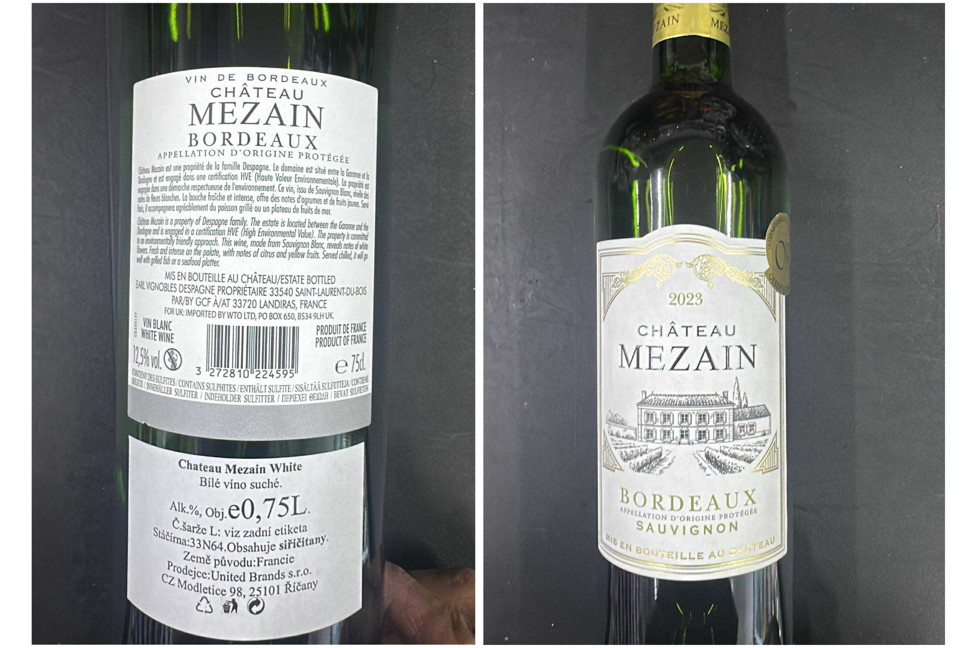 Chateau Mezain Bordeaux Sauvignon 2023/ 750ml