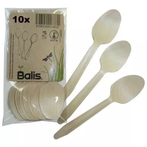 Sapler lžíce dřevěná balis pp x10ks