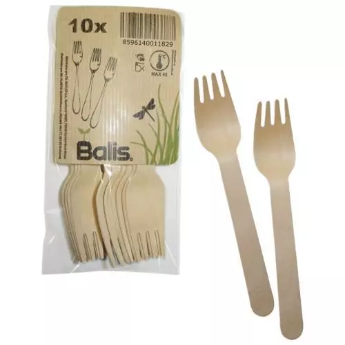 Sapler vidlička dřevěná balis pp x10ks