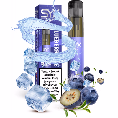 SYX BAR BLUEBERRY ICE 16,5 mg/ml 1000puff Jednorázová e-cigareta