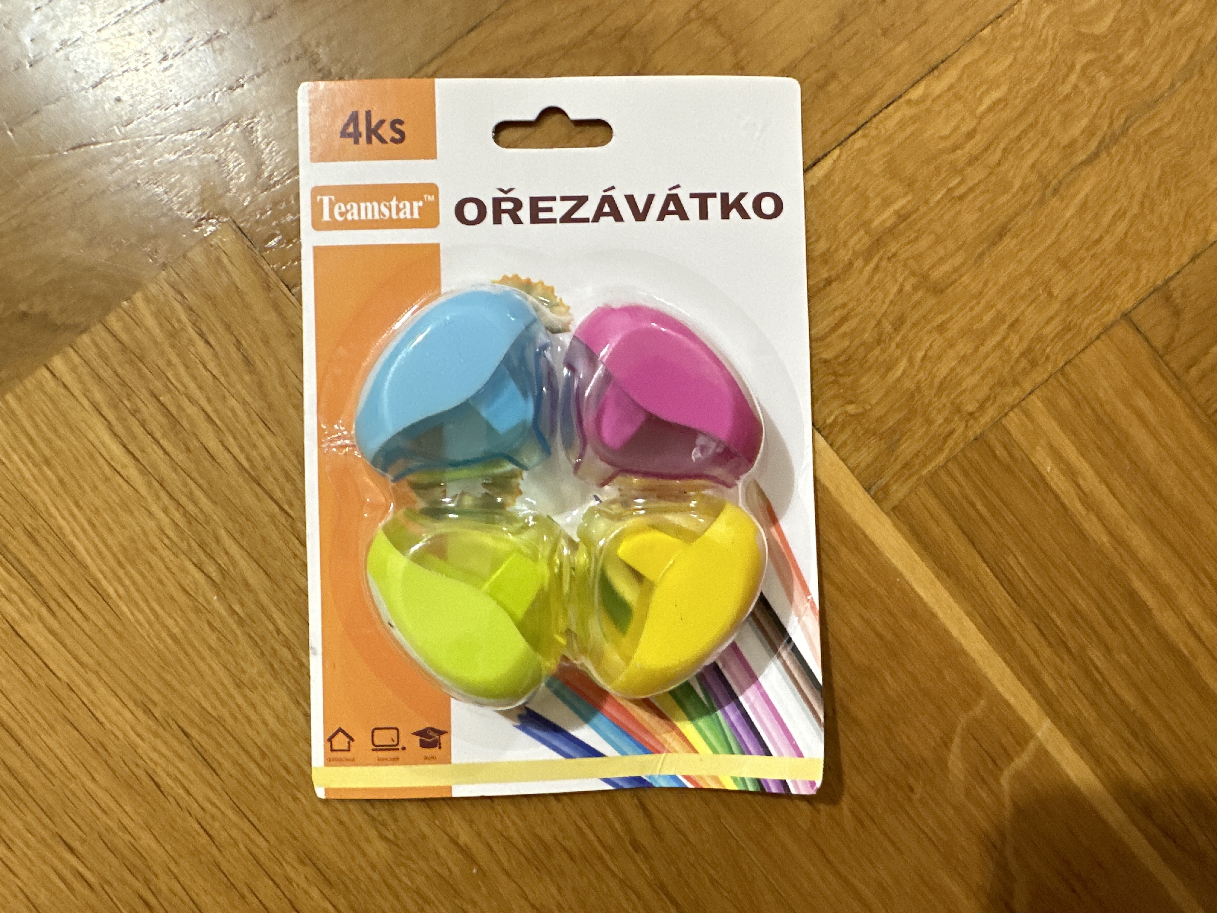 Teamstar Ořezávátko 4ks barevné