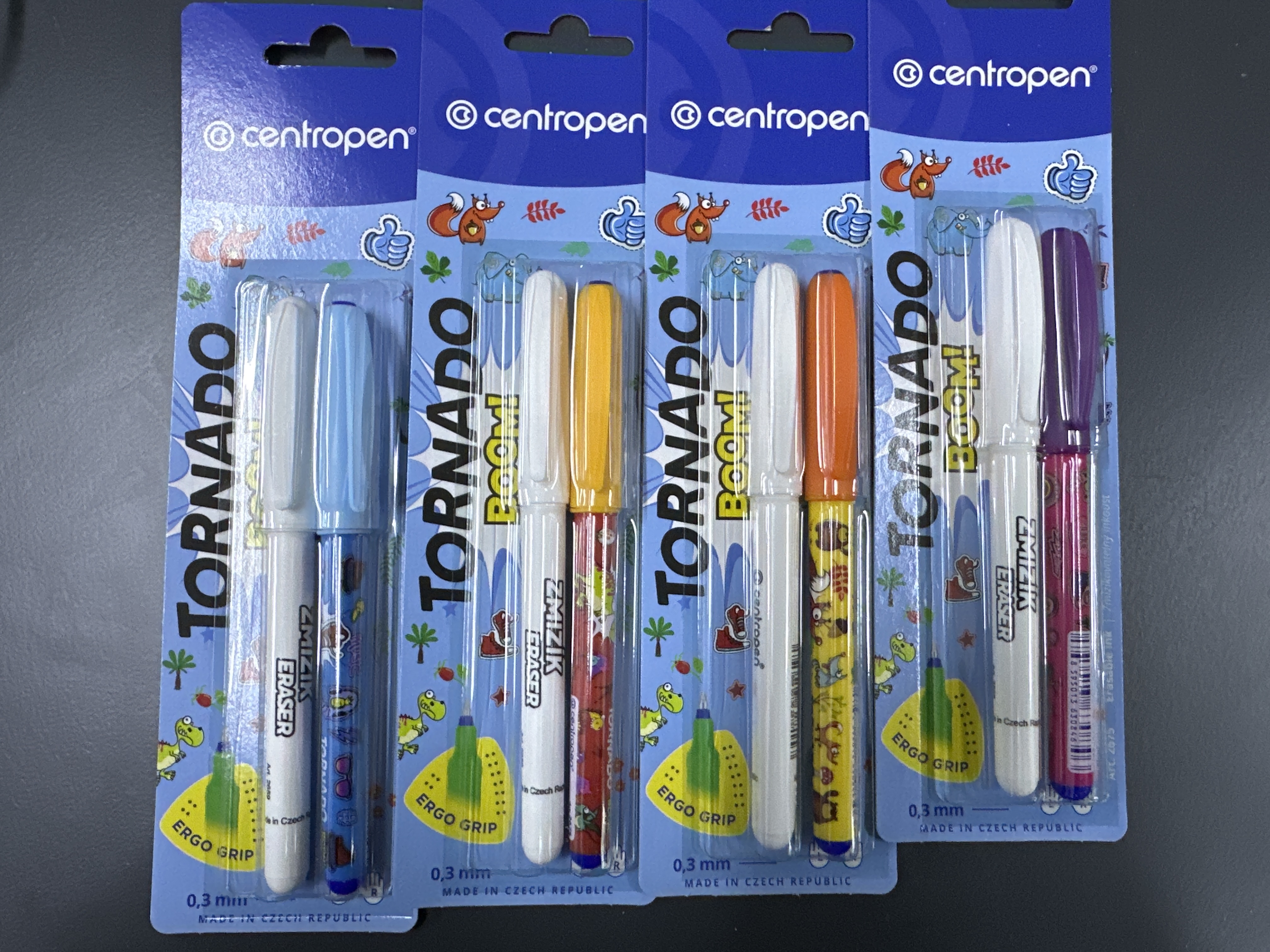 Centropen Tornado kuličkové pero (mix barev)  a zmizík