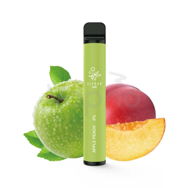 K18+ ELF BAR 600 Jednorázová elektronická cigareta Apple Peach