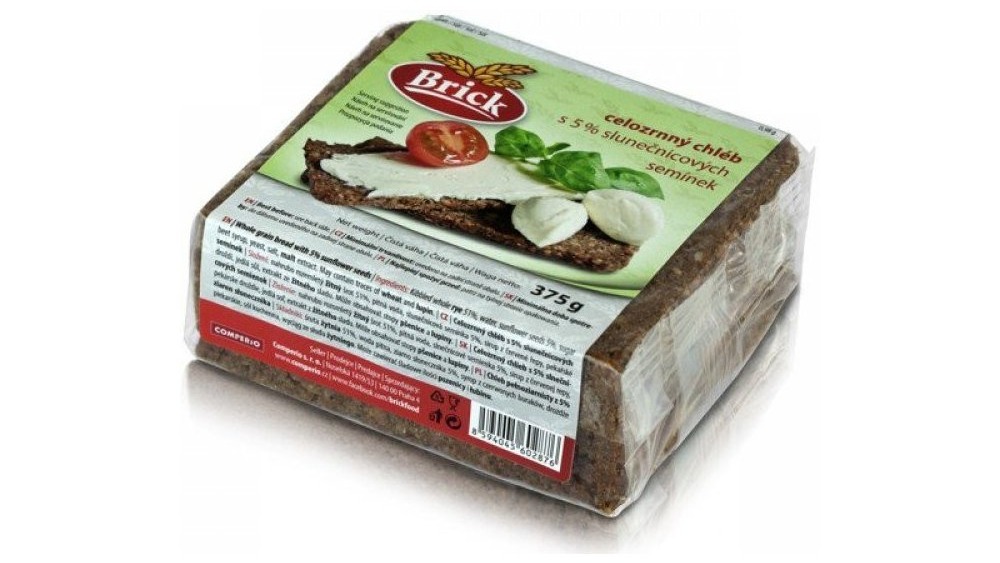 Brick chléb celozrnný žitný se slunečné semínky 375g