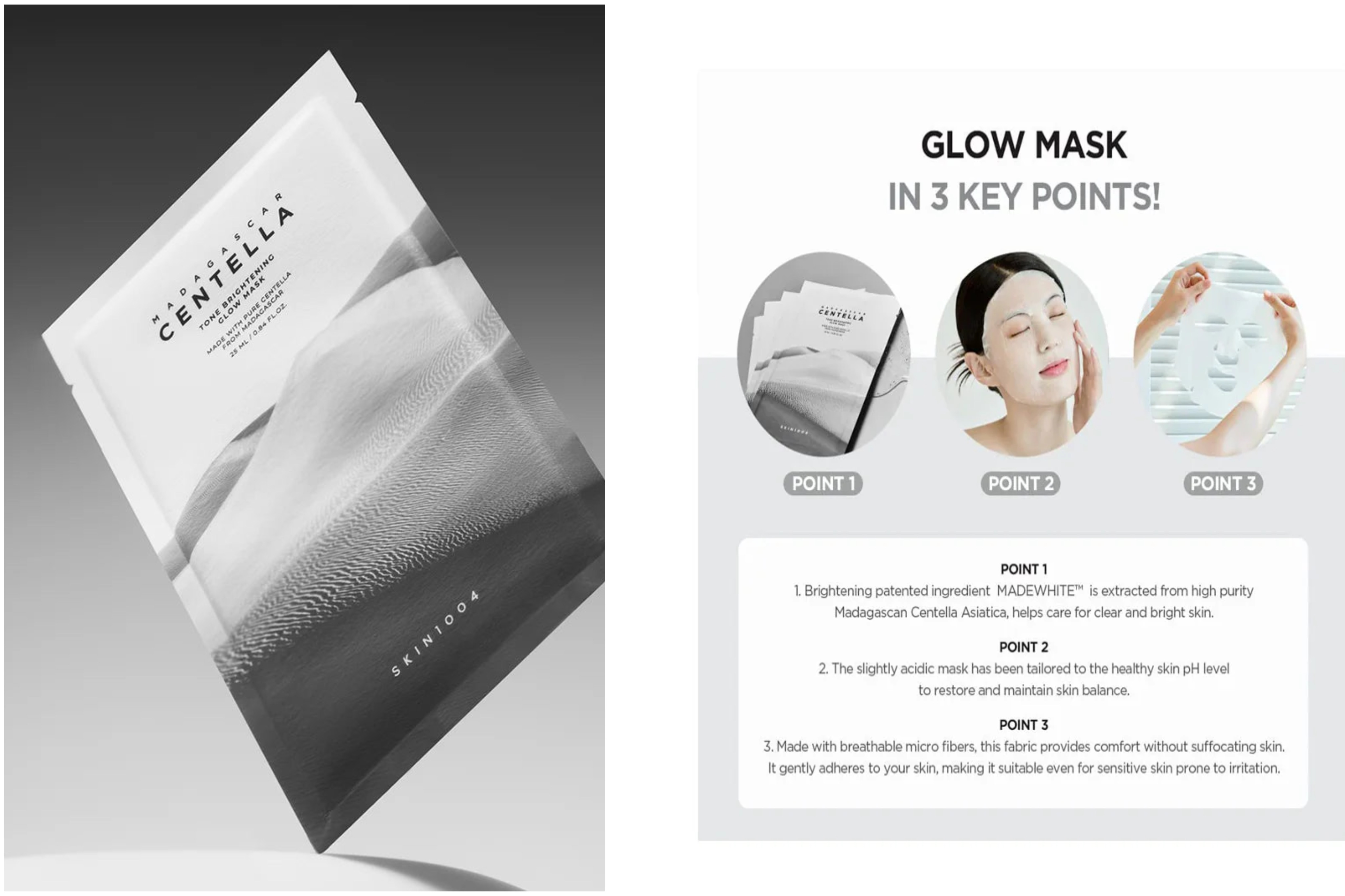 SKIN1004 Rozjasňující pleťová maska Tone Brightening Glow 25 ml