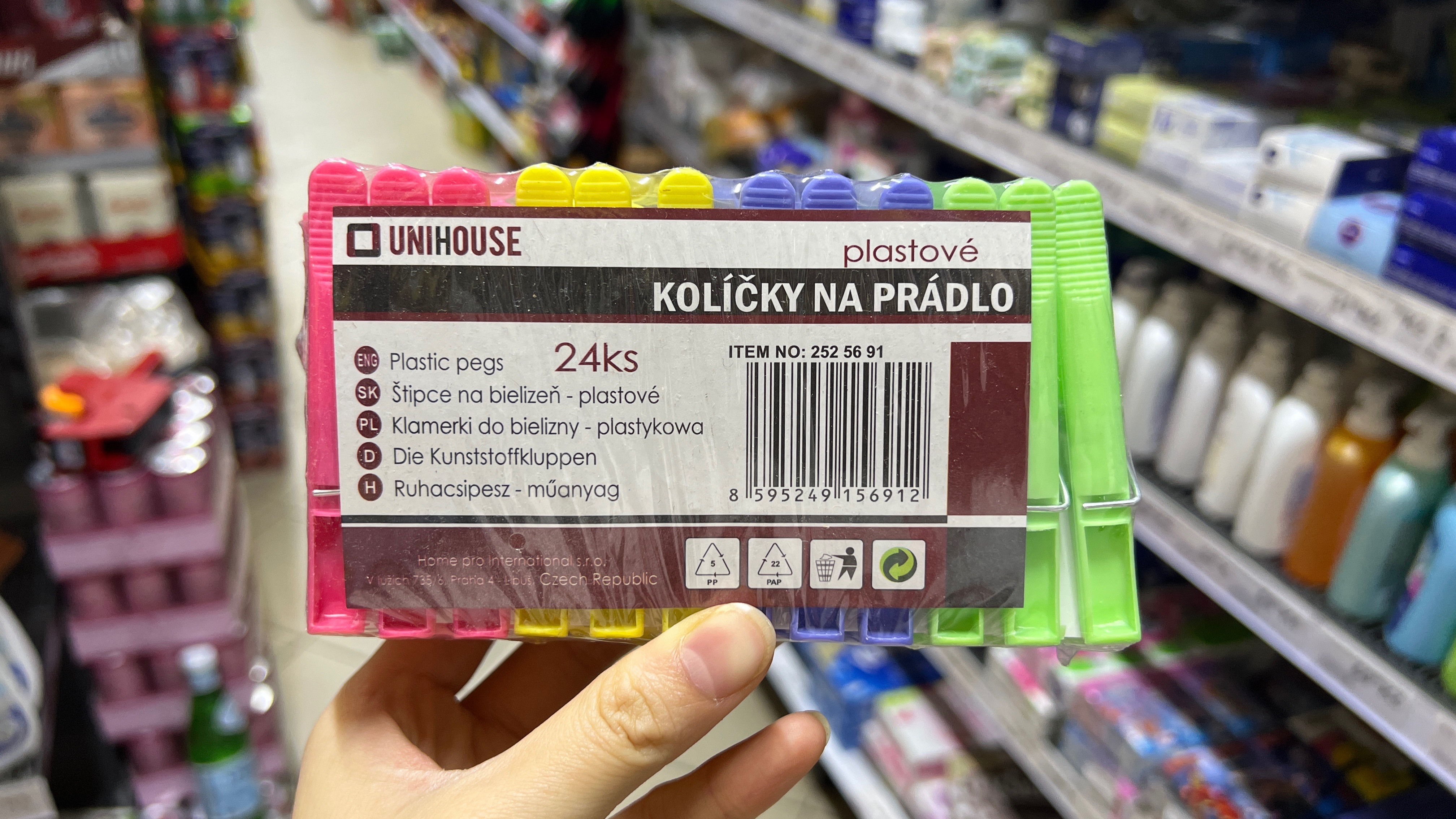 Unihouse Kolíčky plastové na prádlo 24ks