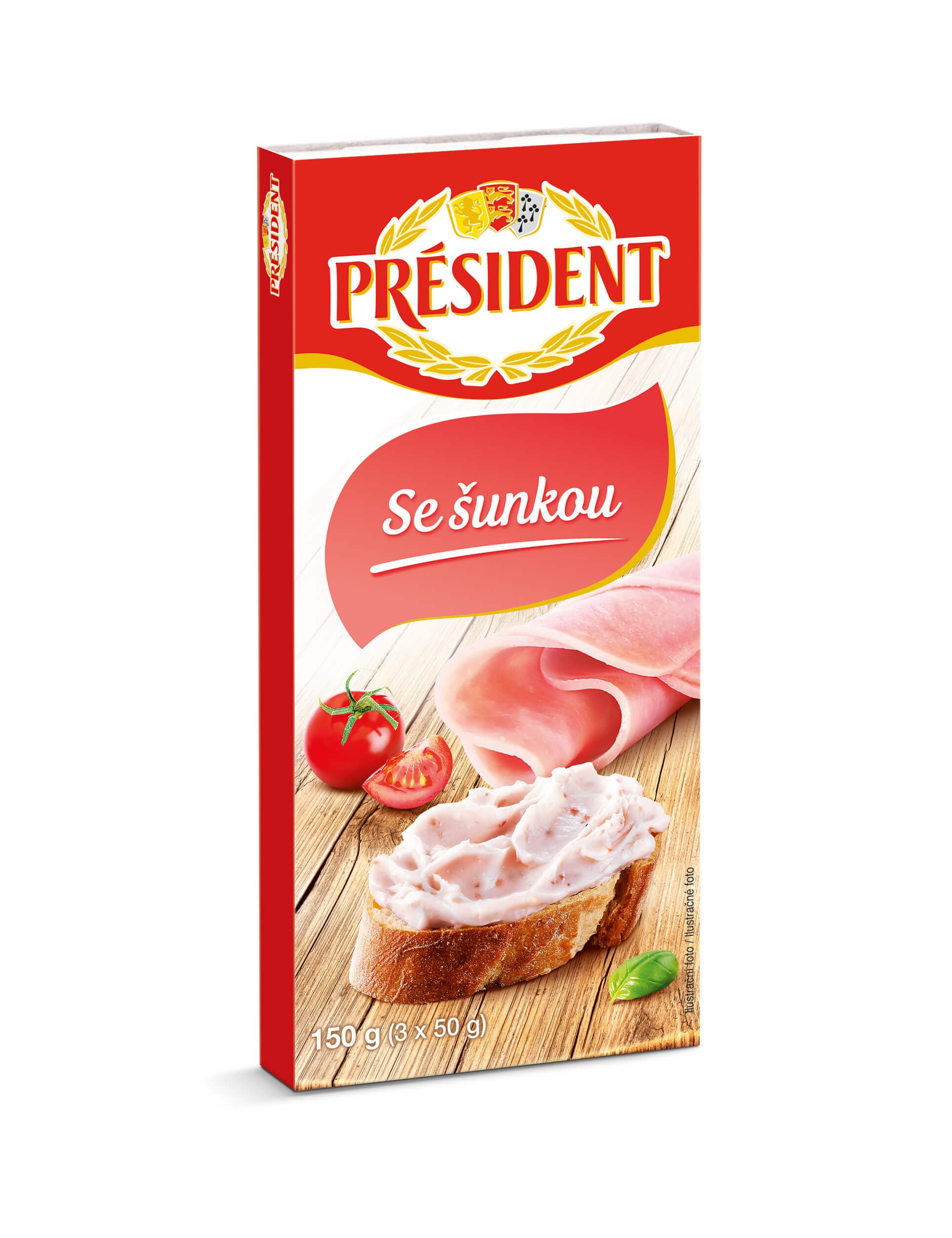 Président sýr tavený šunkový 150g