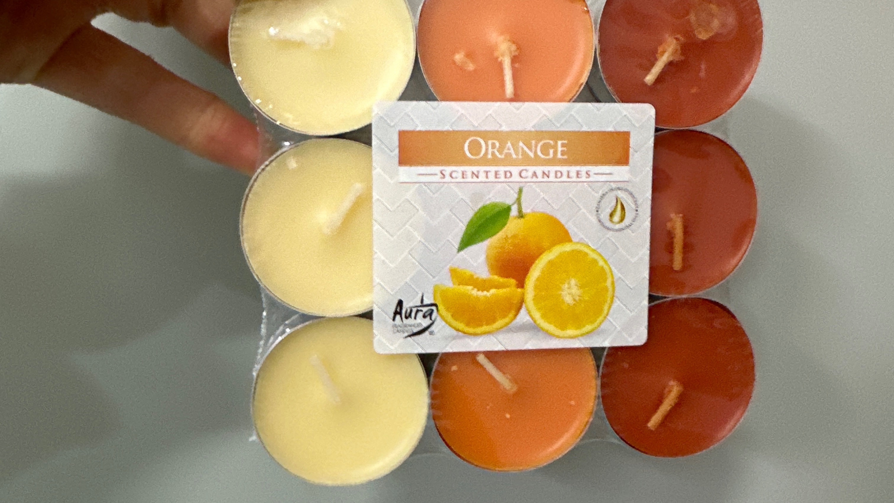 Vonné čajové svíčky Orange 18 ks