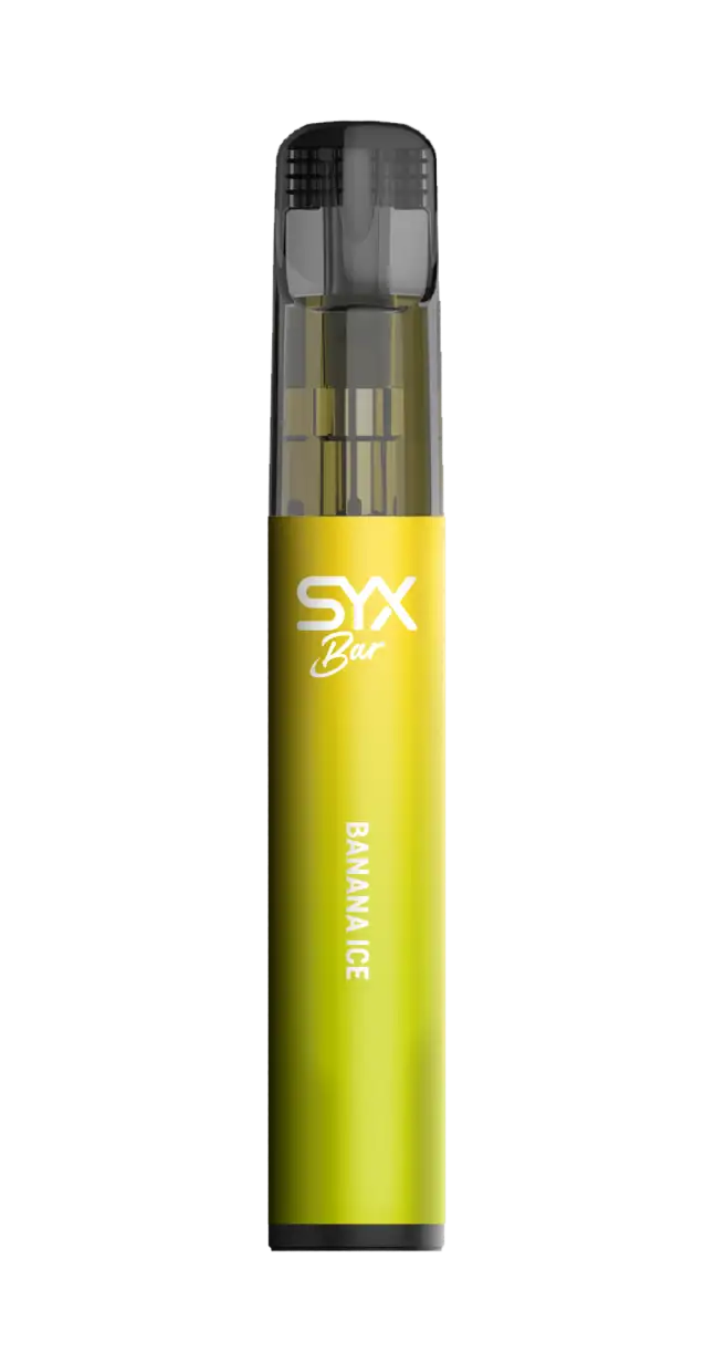 K18+ SYX BAR Banana Ice Jednorázová e-cigareta 1000potahu