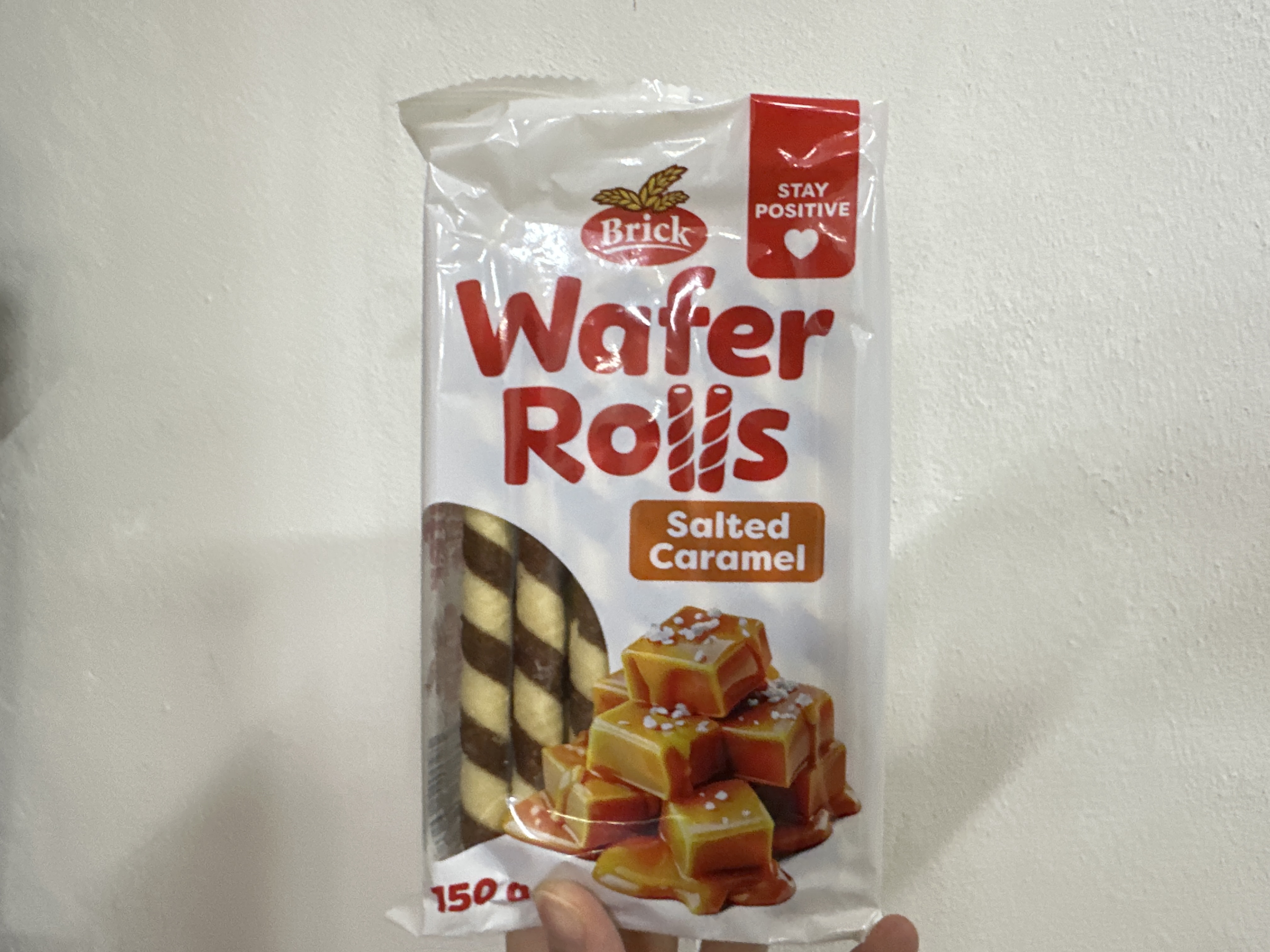 Brick wafer trubičky slaný karamelový  150g