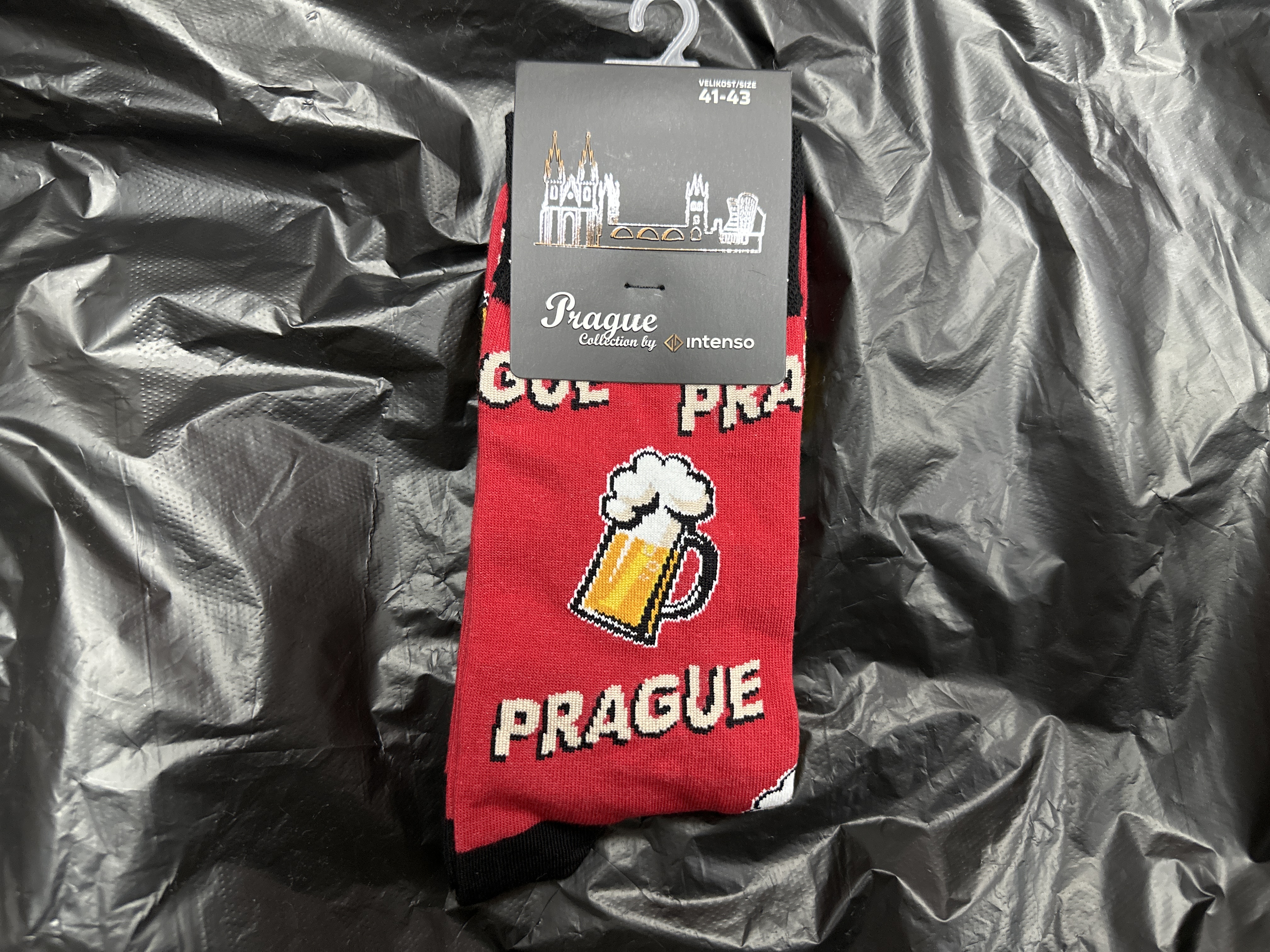 Ponožky ikony Prague + pivo vel.38-40/1pár