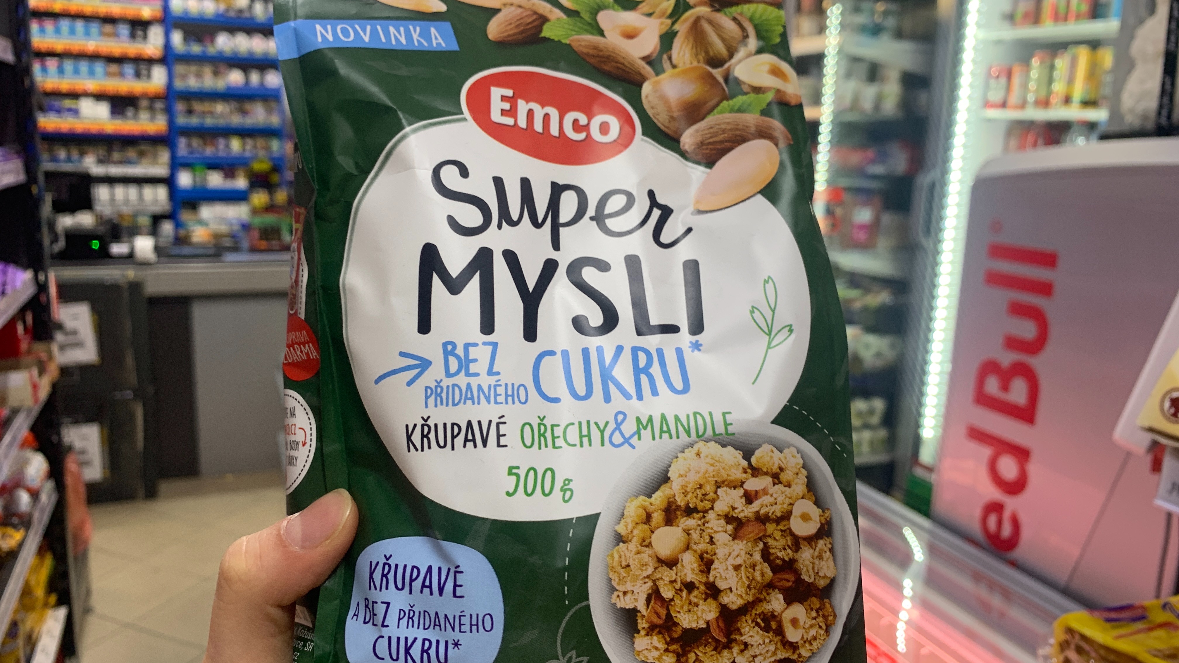 Emco Super mysli bez cukru ořechy a mandle 500g