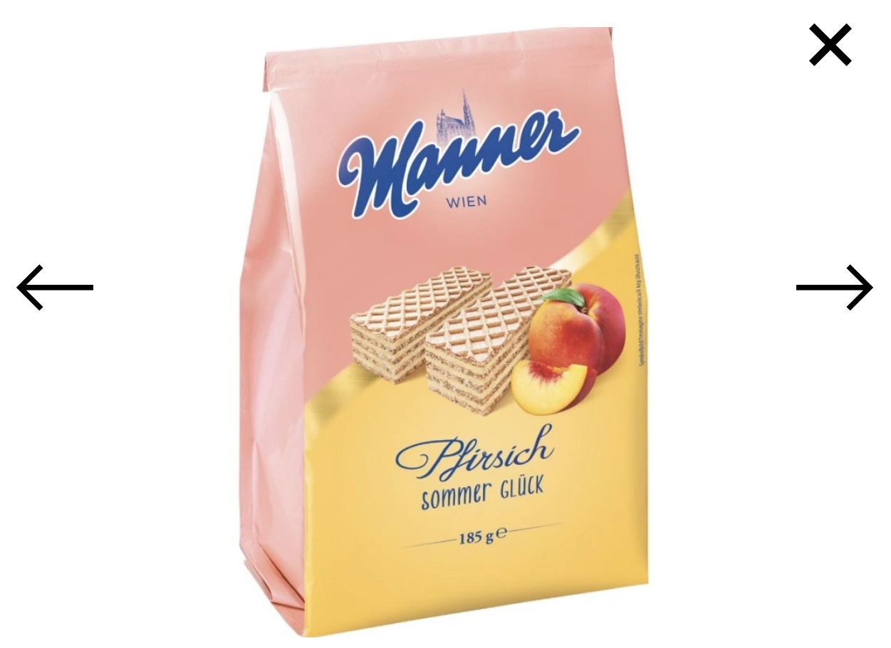 Manner Letní řezy s příchutí broskve 185g