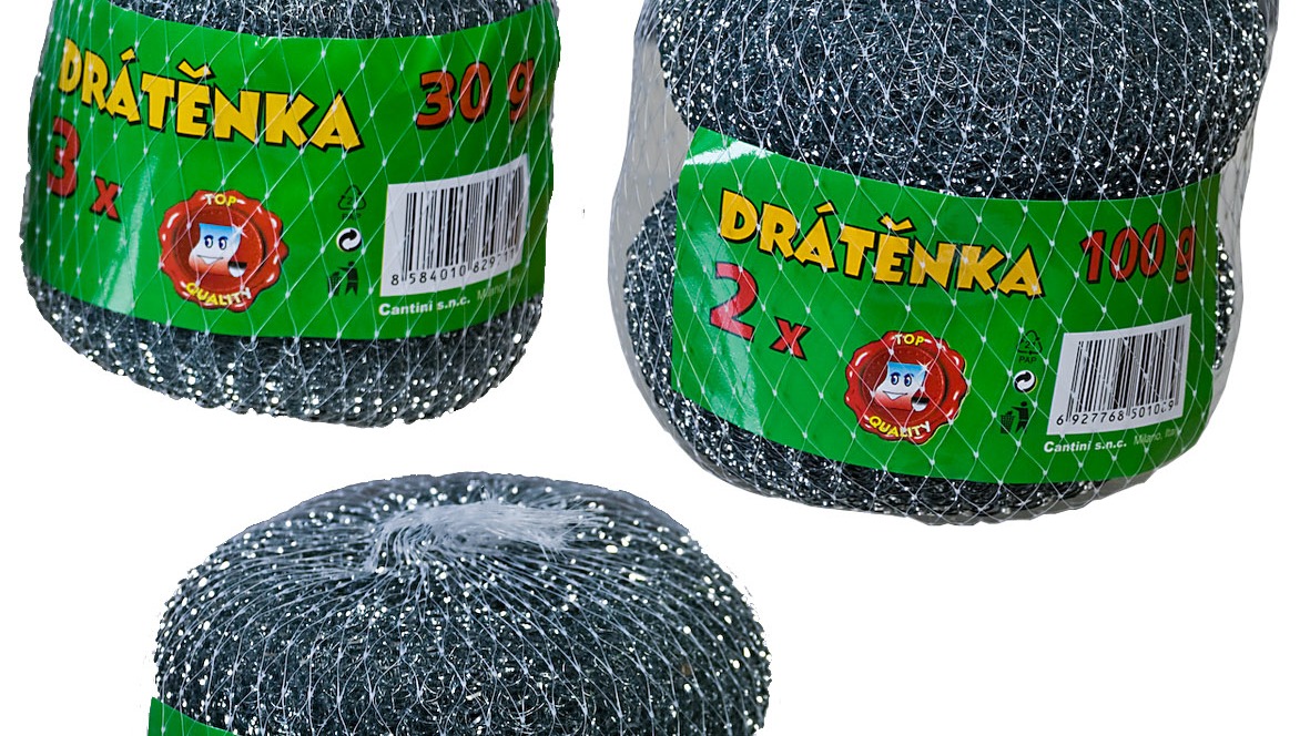 FAVE drátěnka 30 g kovová pozinkovaná v síťce, 3 ks