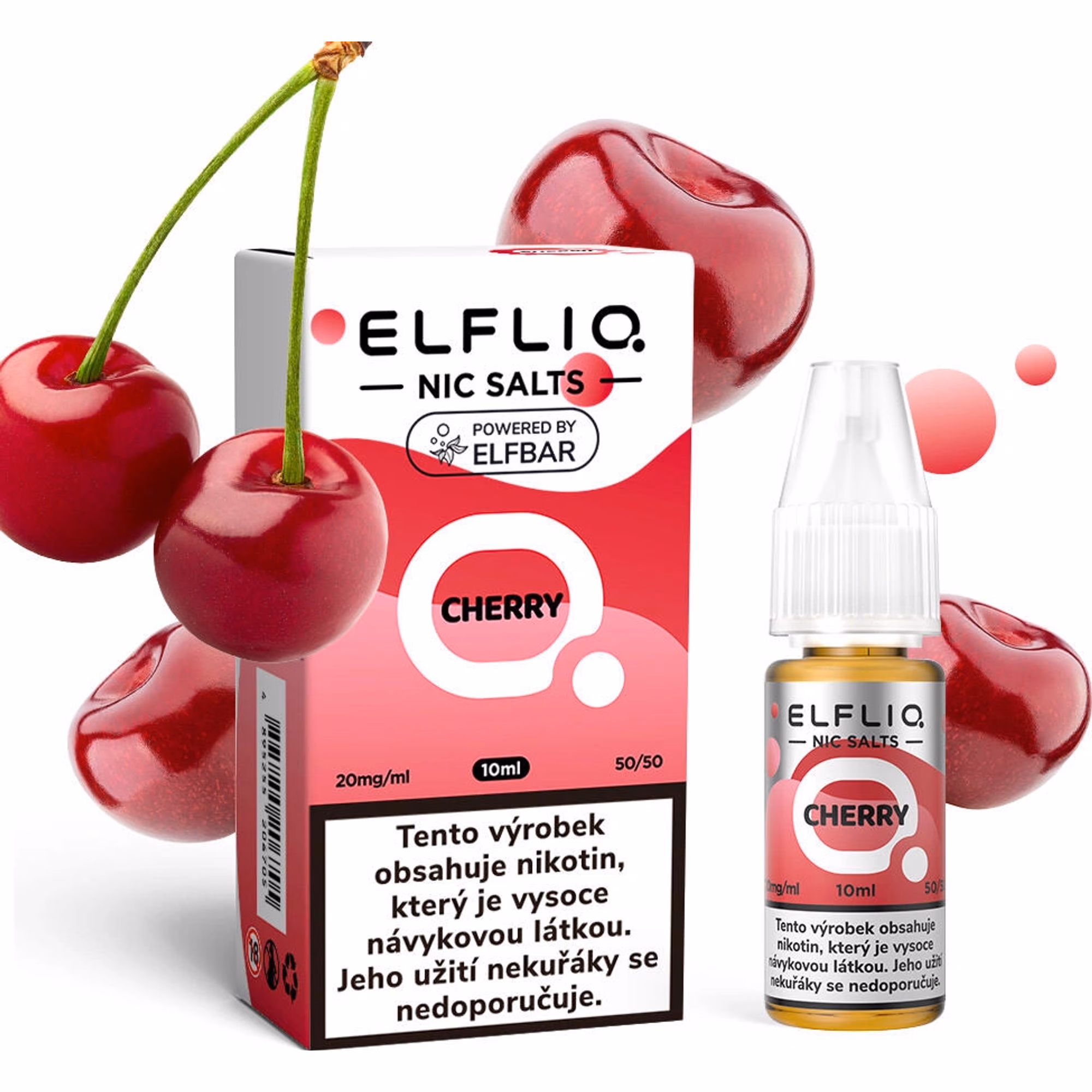 K18+ E-LIQUID ELFBAR ELFLIQ - CHERRY 10ML