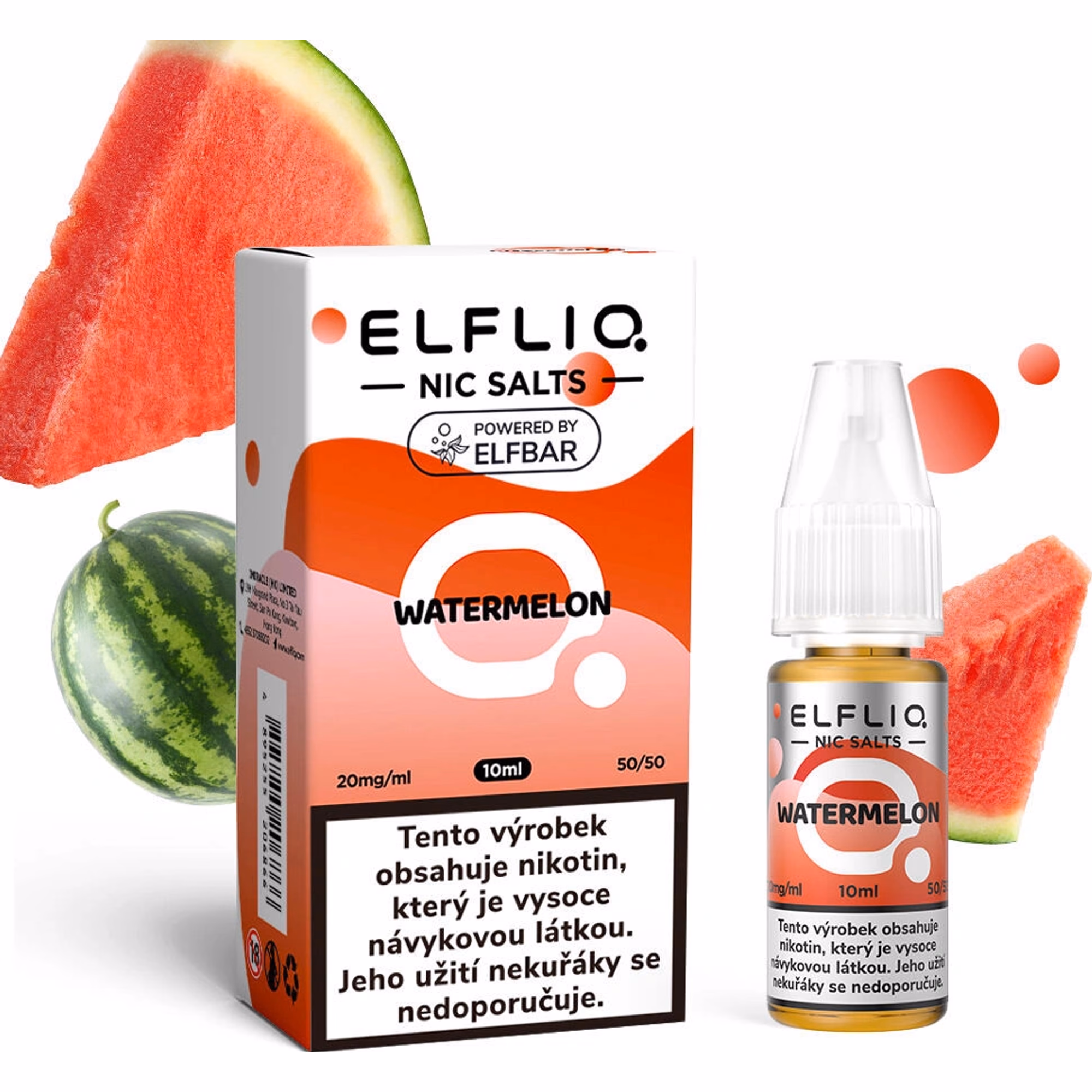K18+ E-LIQUID ELF BAR ELFLIQ WATERMELON 10ML
