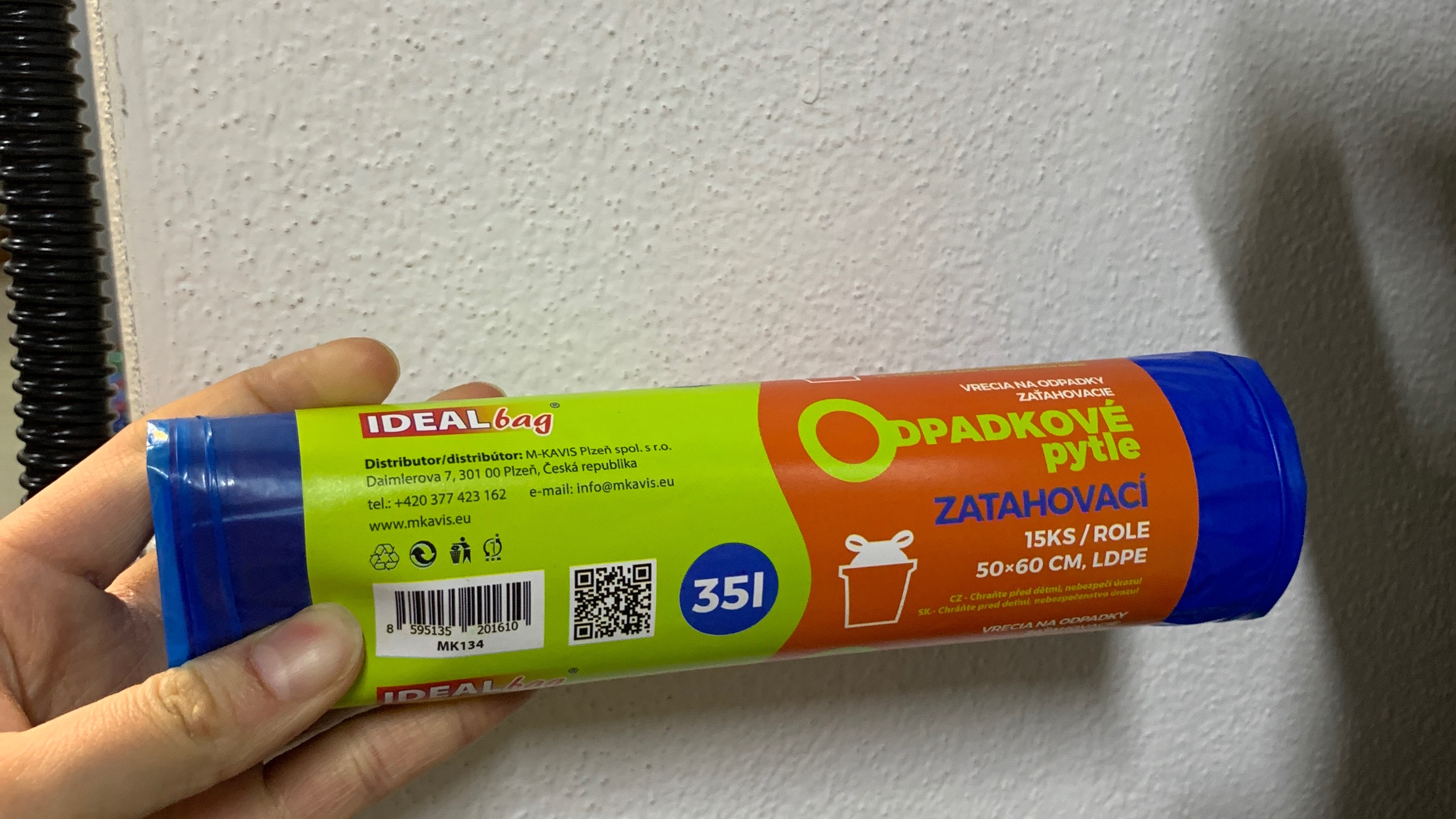 IDEAL bag Odpadkové pytle 35L zatahovací 15ks/role