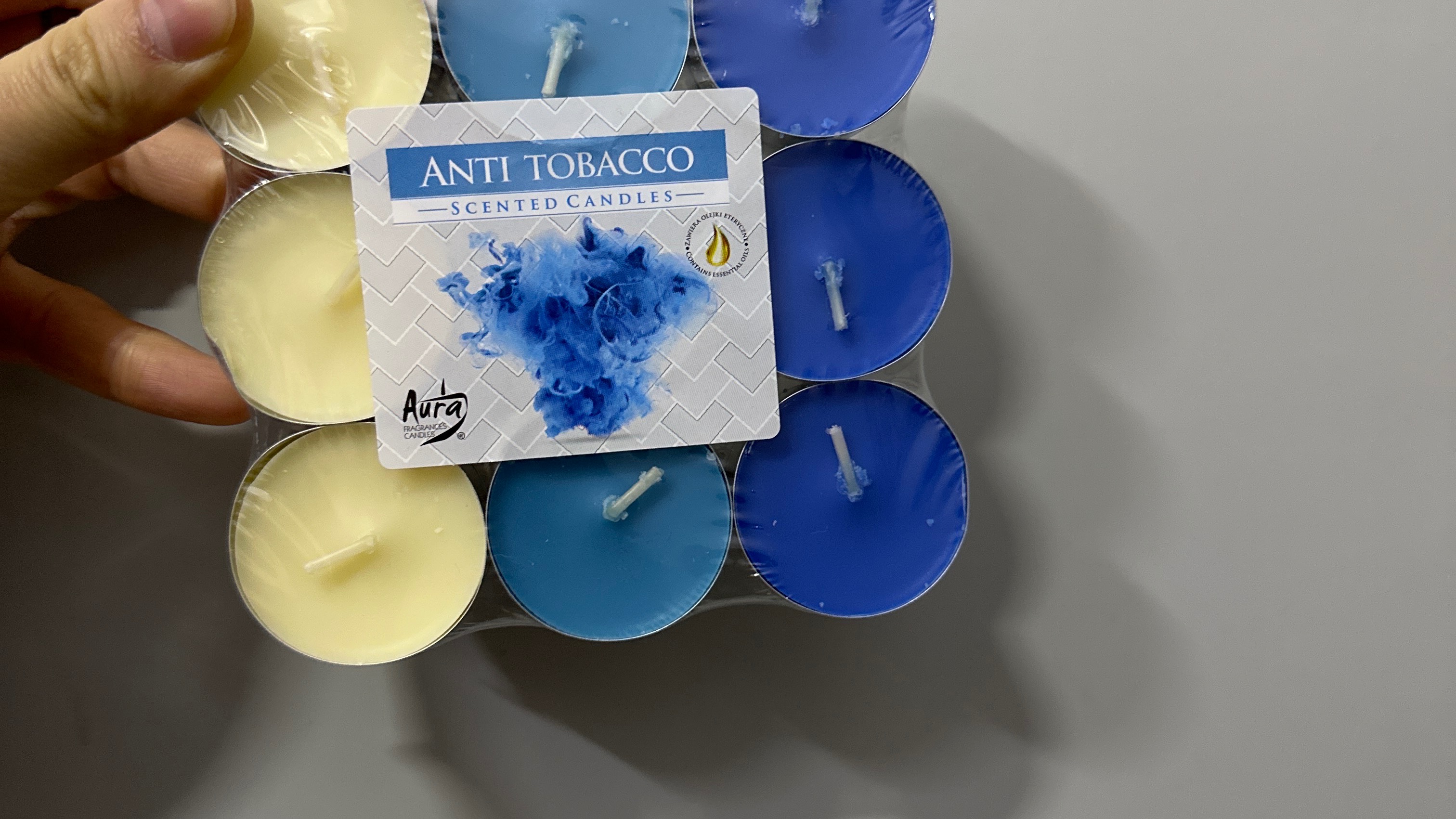 Vonné čajové svíčky Anti tobacco 18 ks