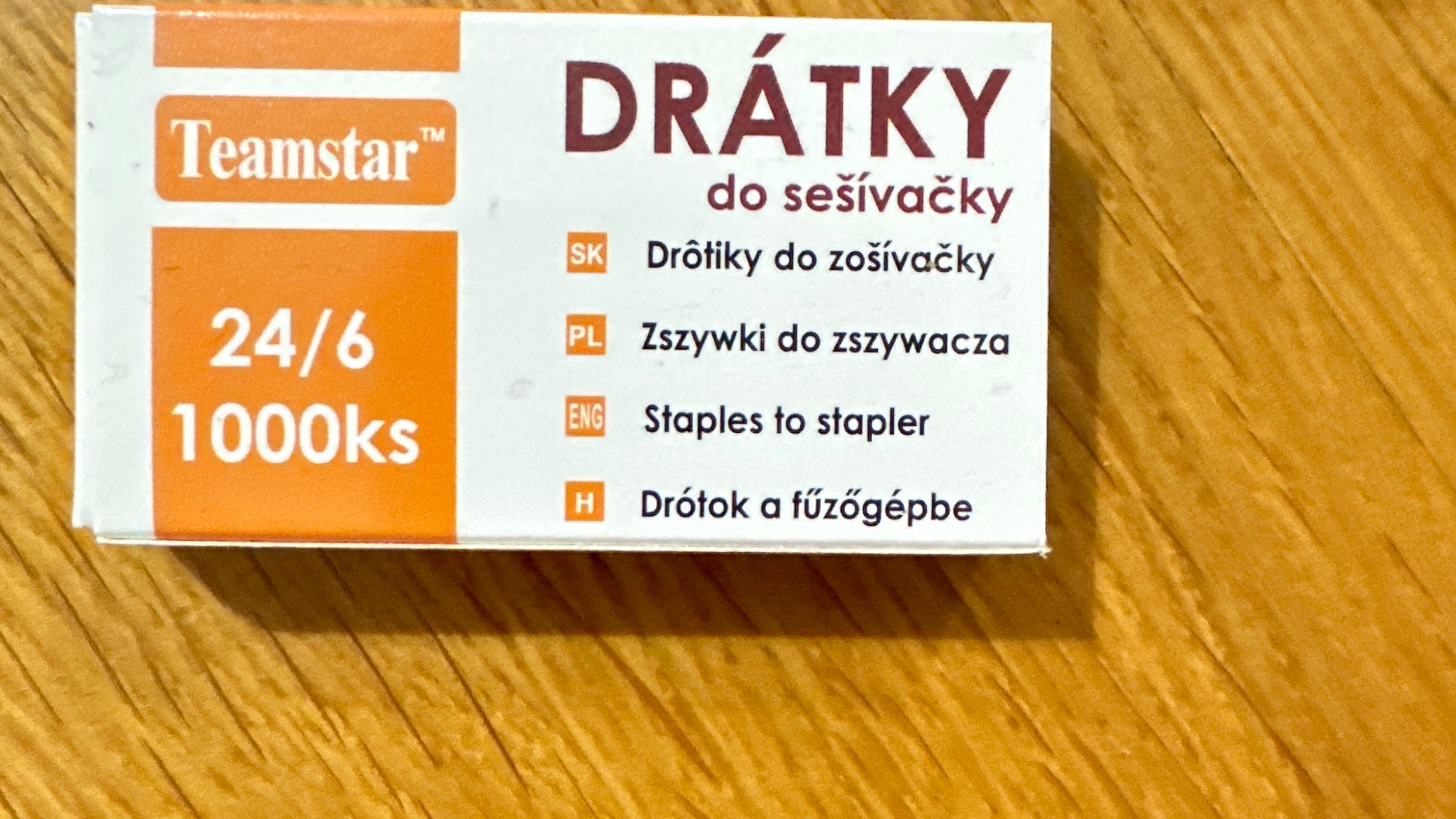 Teamstar Drátky do sešívačky 24/6 1000ks