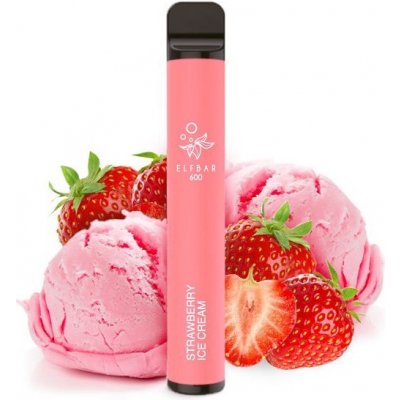 K18+ Elf bar strawberry ice cream 20mg/ml  jednorázová e‑cigareta