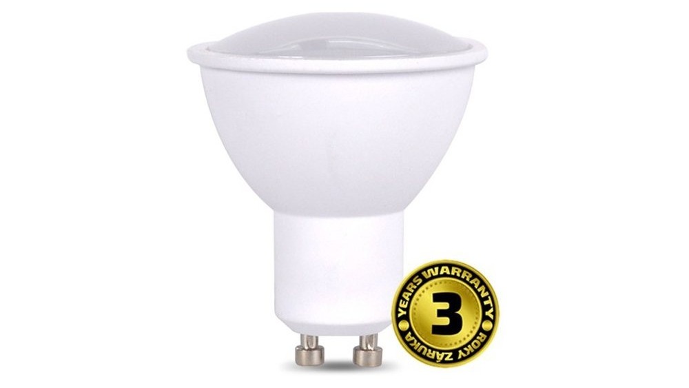Solight led žárovka bodová 7w gu10 3000k 560lm bílá