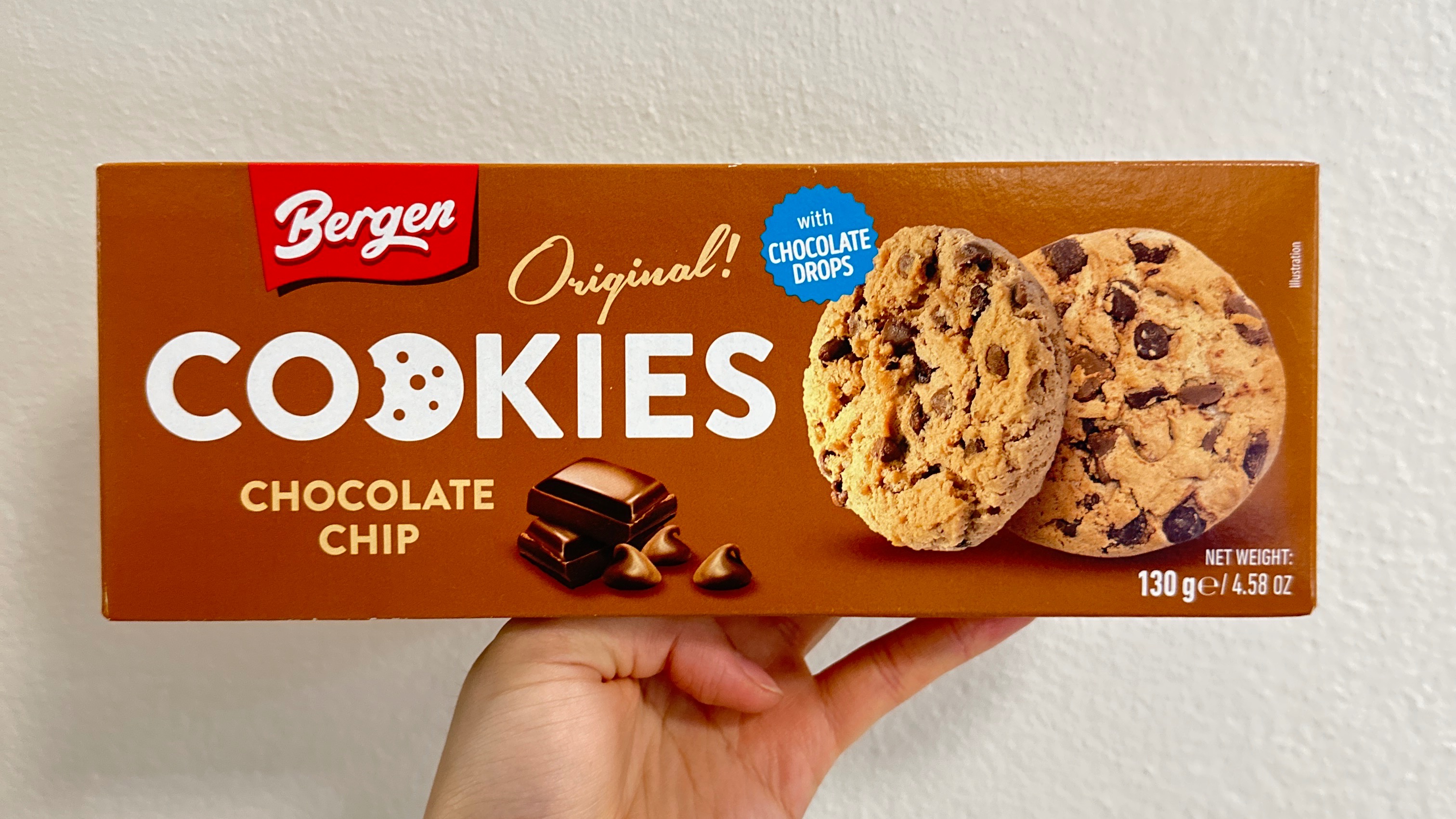 Bergen sušenky s mléčnou čokolady 130g