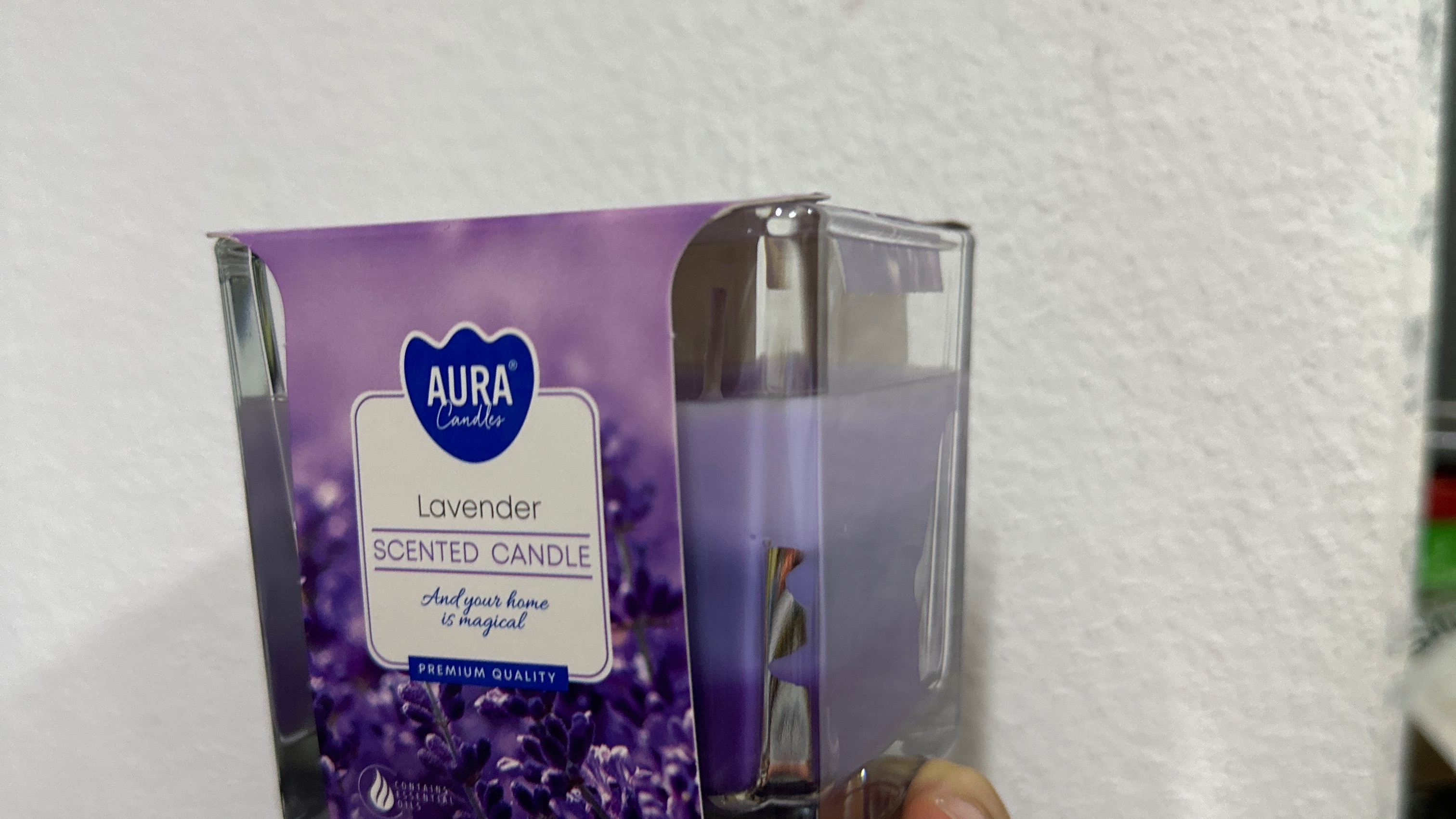Vonná svíčka ve skle Tříbarevná Levandule 170g