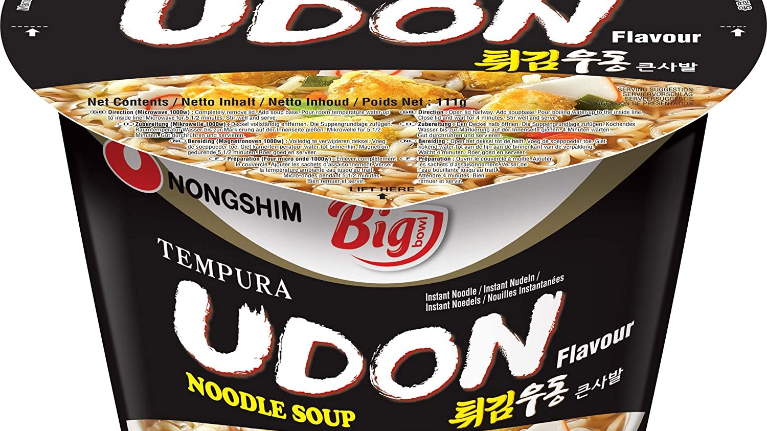 NONGSHIM Tempura Udong Big Bowl Ramyun 111g