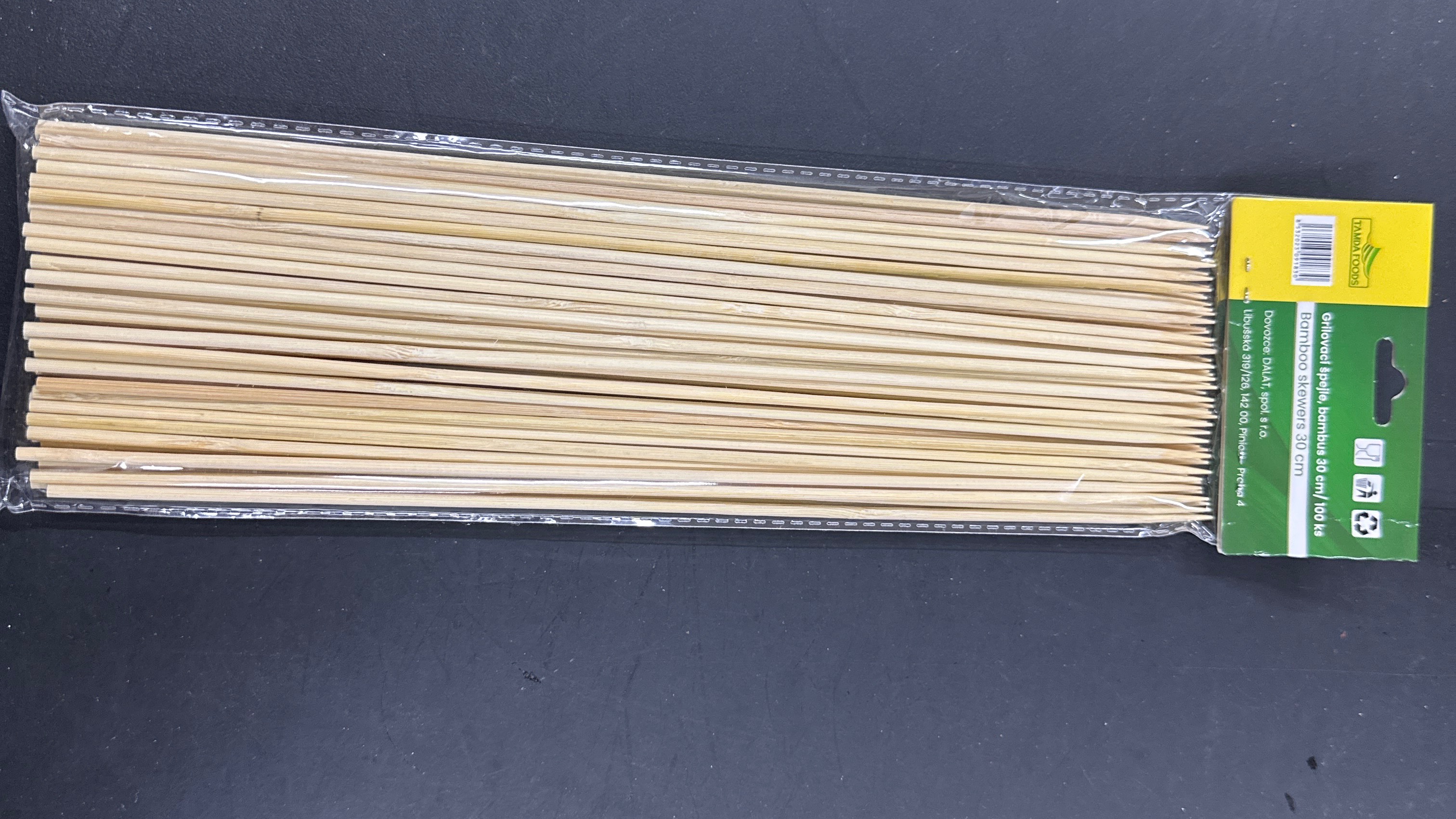 Grilovací špejle , bambus 30cm,100ks /1bal