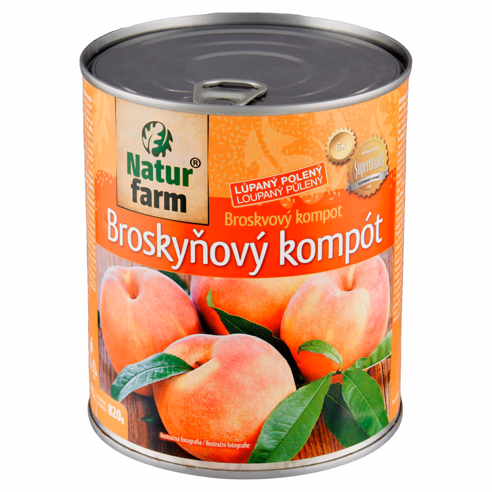 Natur Farm kompot broskev 820g