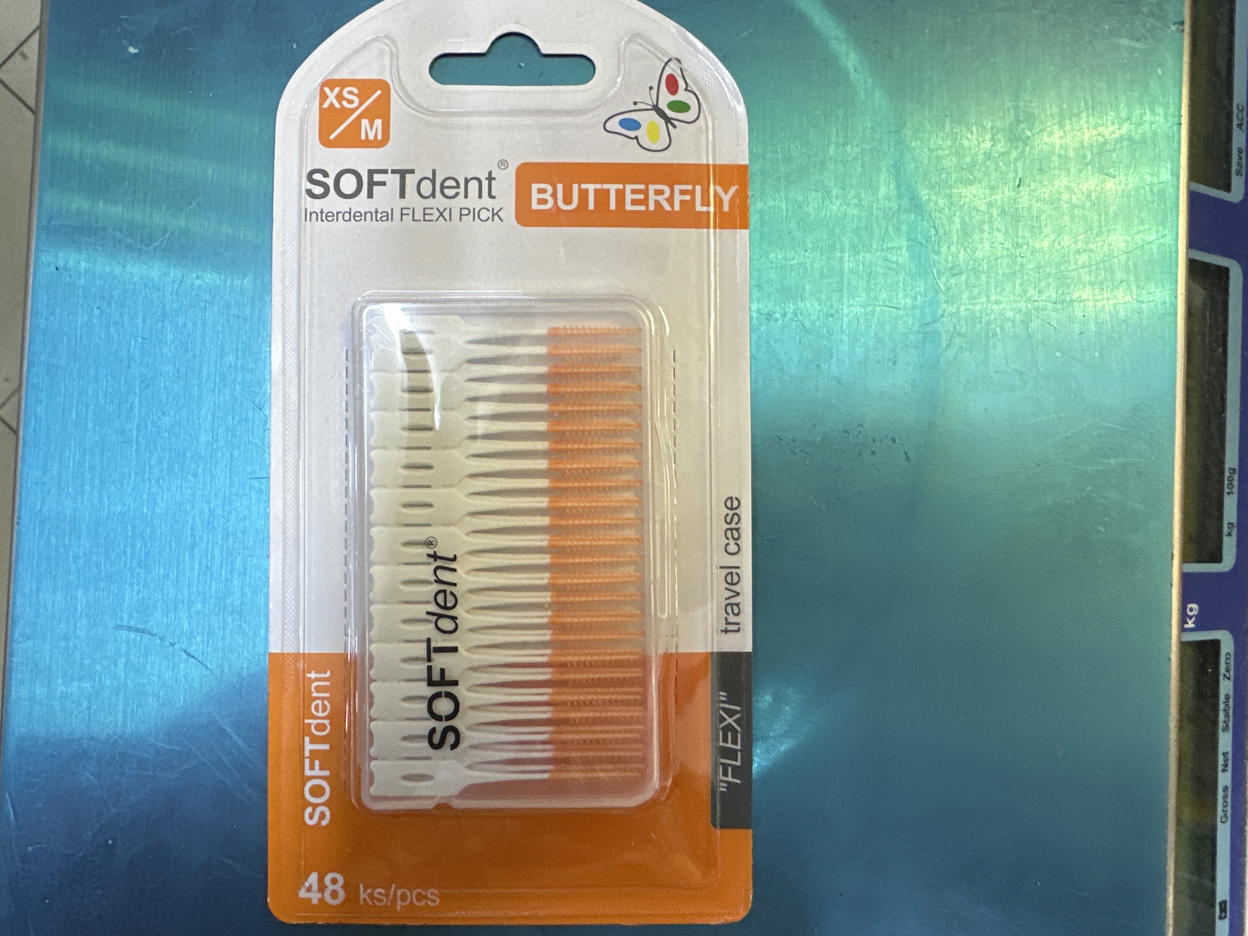 Soft Dent Butterfly Flexi Pick dentální párátka 48 kusů xs,m