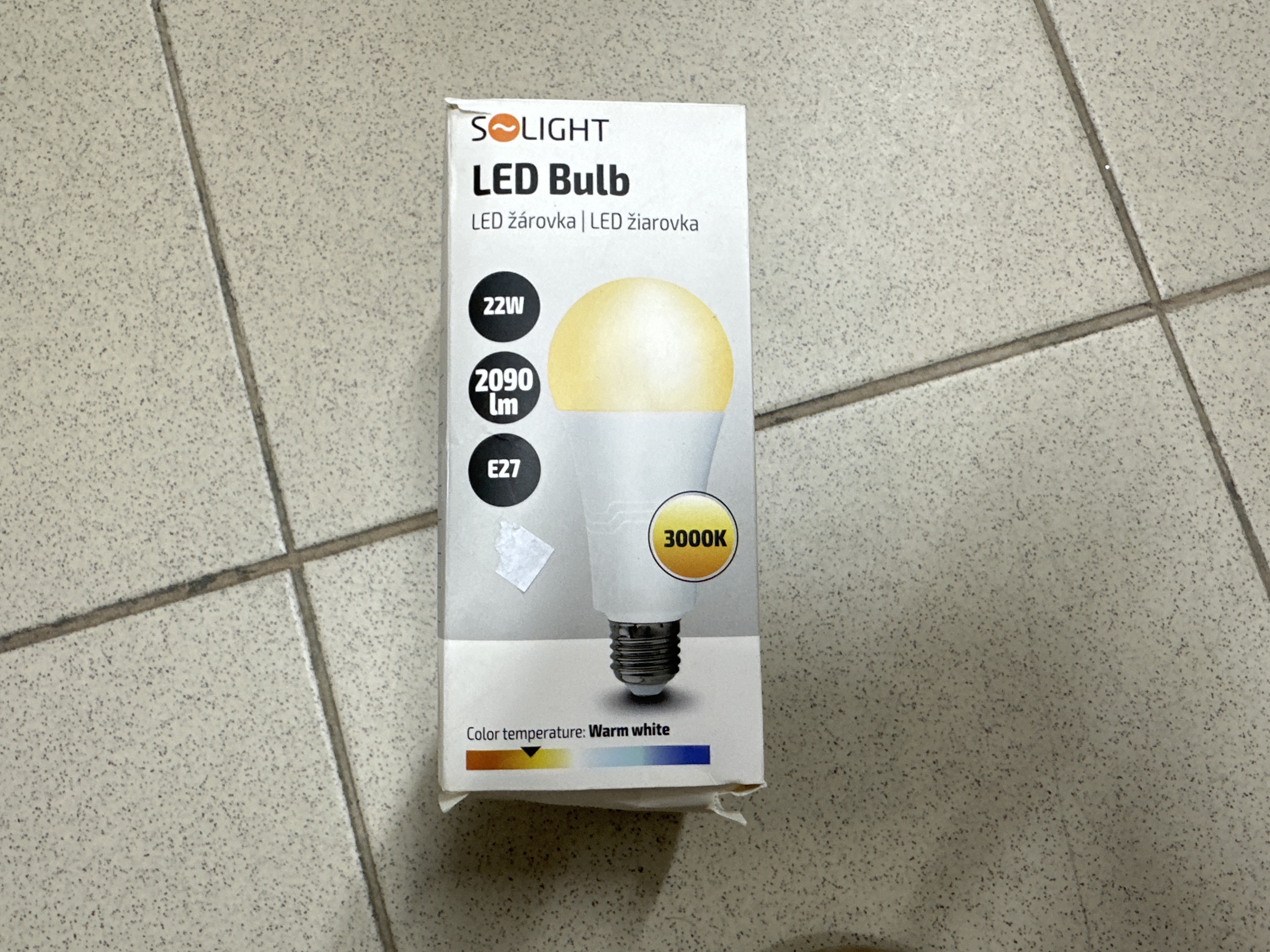 Solight LED žárovka, klasický tvar, 22W, E27, 3000K, 270°, 2090lm