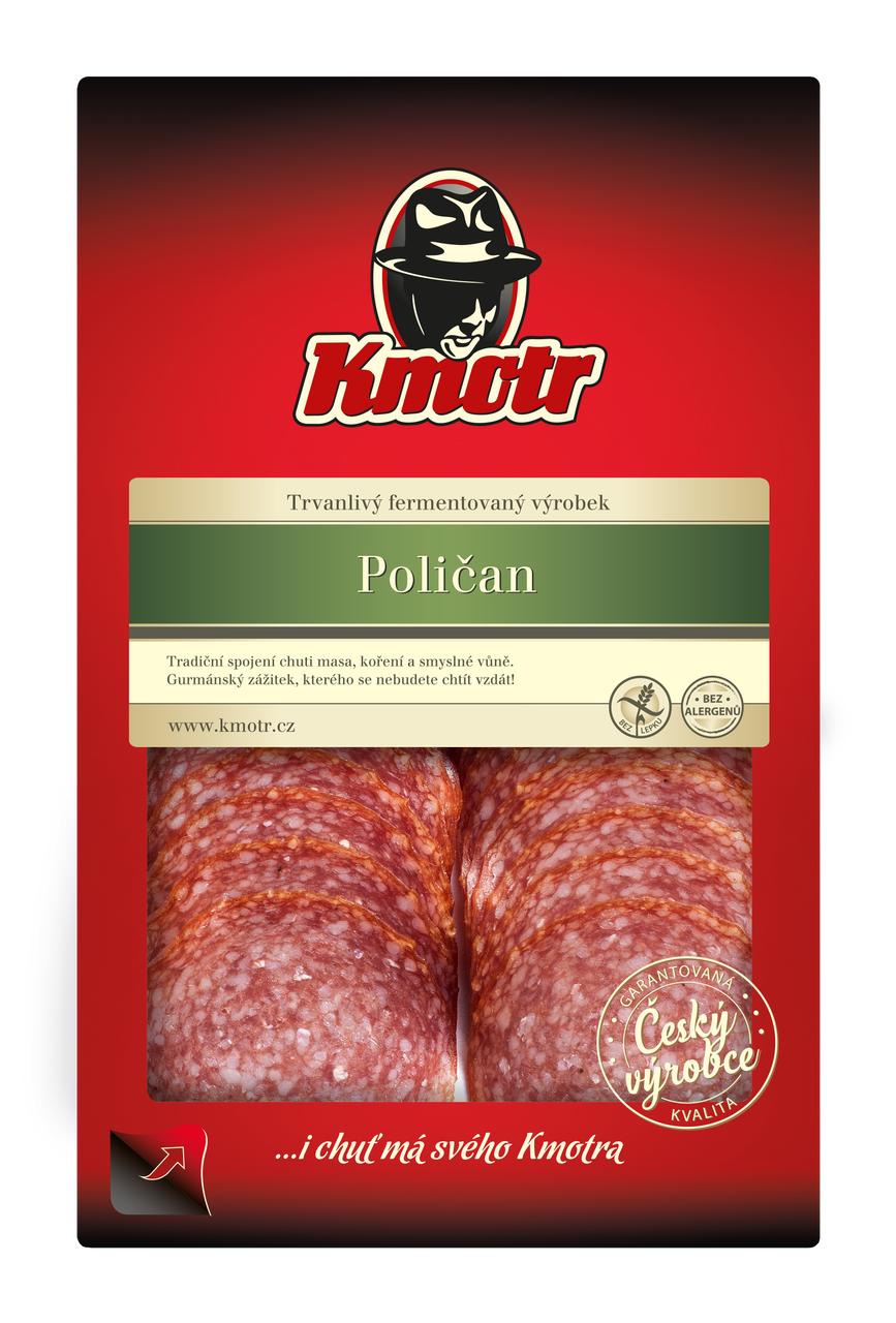 Kmotr Poličan salám plátky 75g