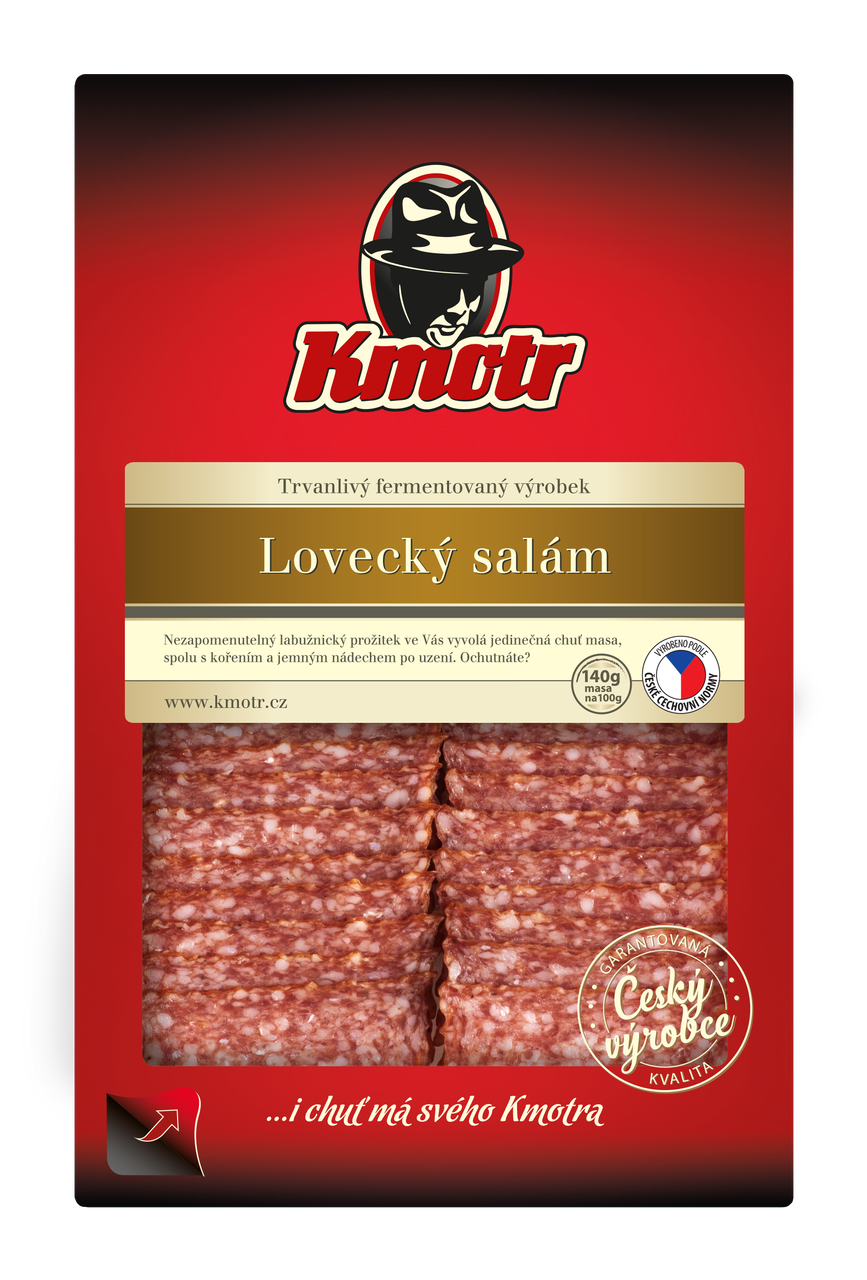 Kmotr Lovecký salám plátky 75g