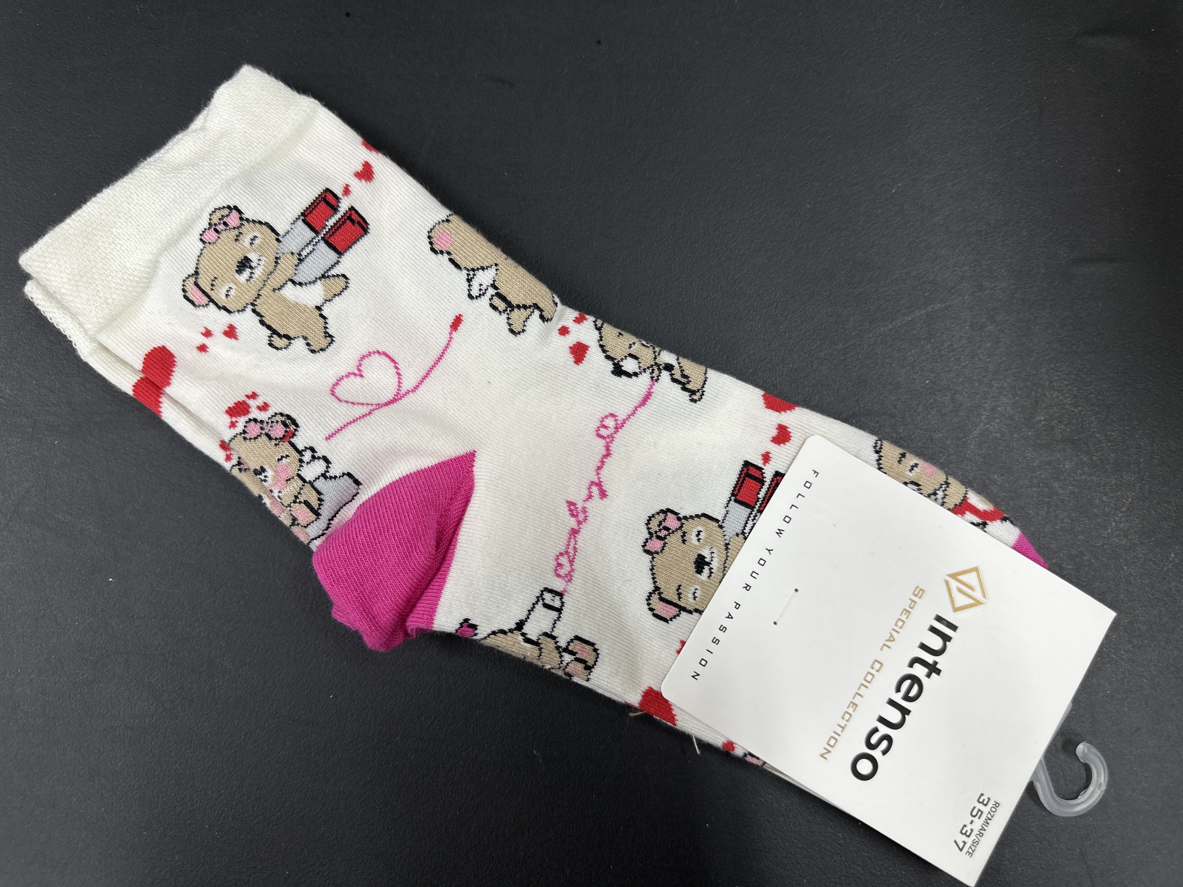 Intenso ponožky medvídci + srdíčky 1pár vel. 35-37